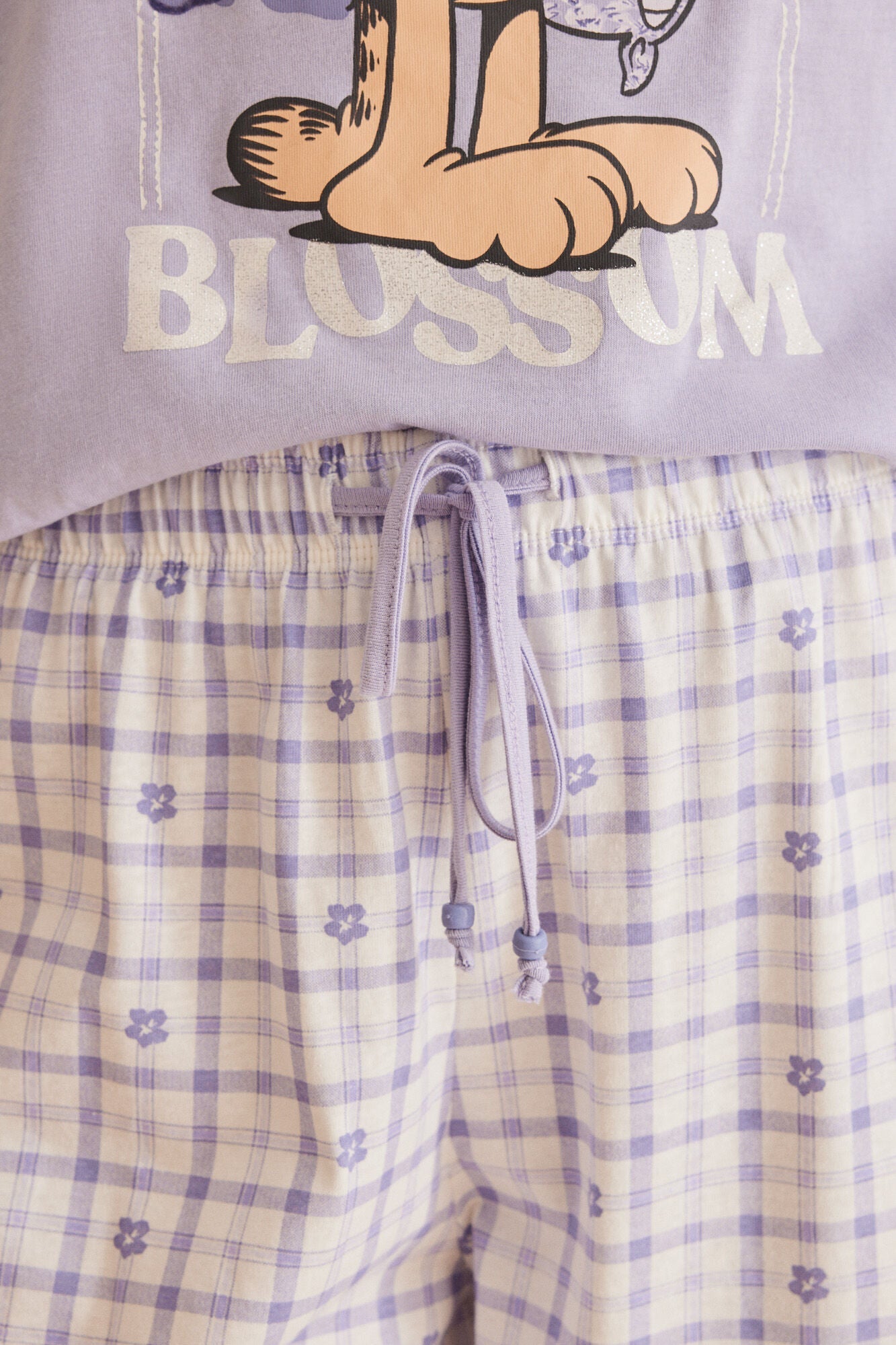 Garfield 100% lilac cotton pajamas