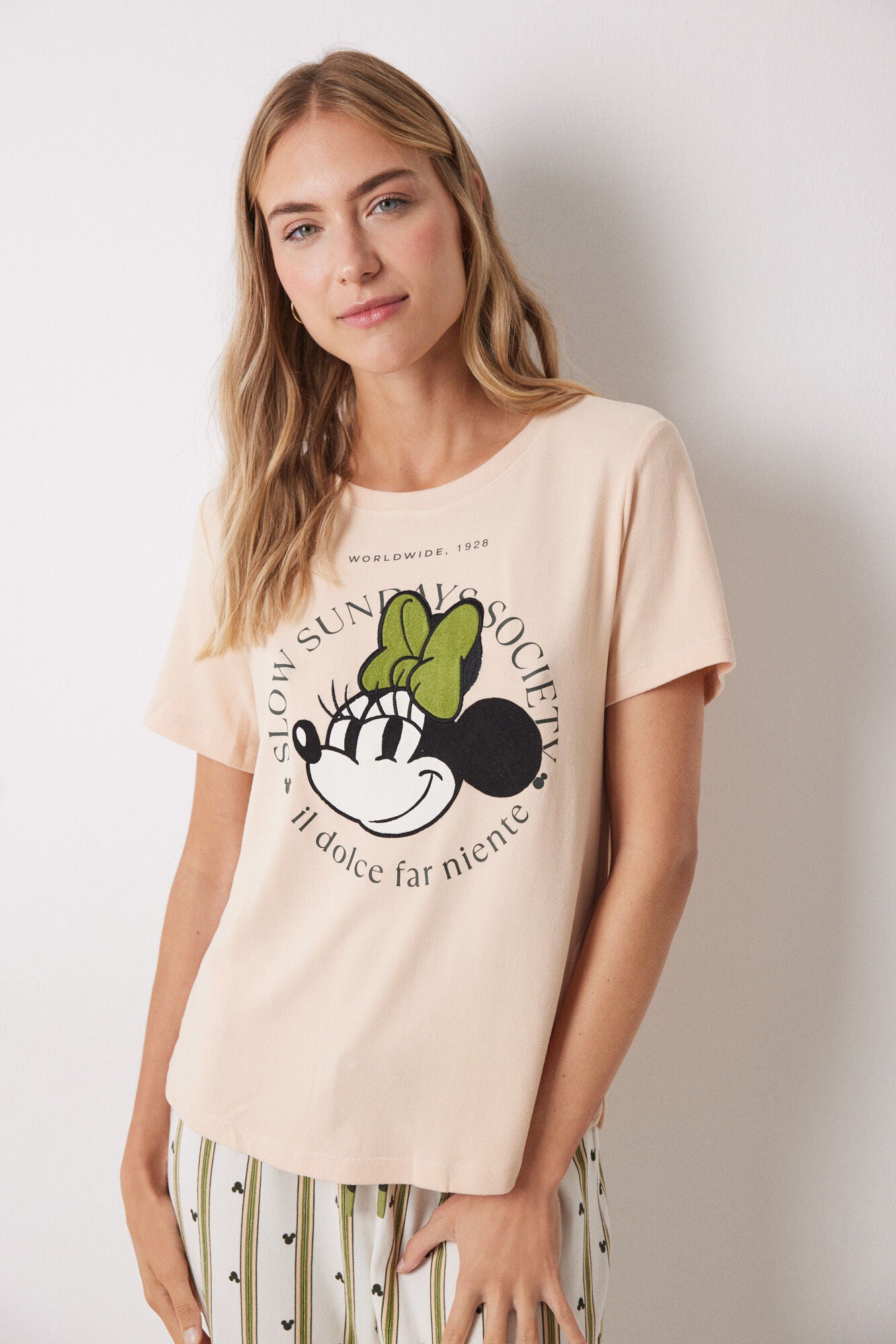 Minnie long pajamas with short sleeve