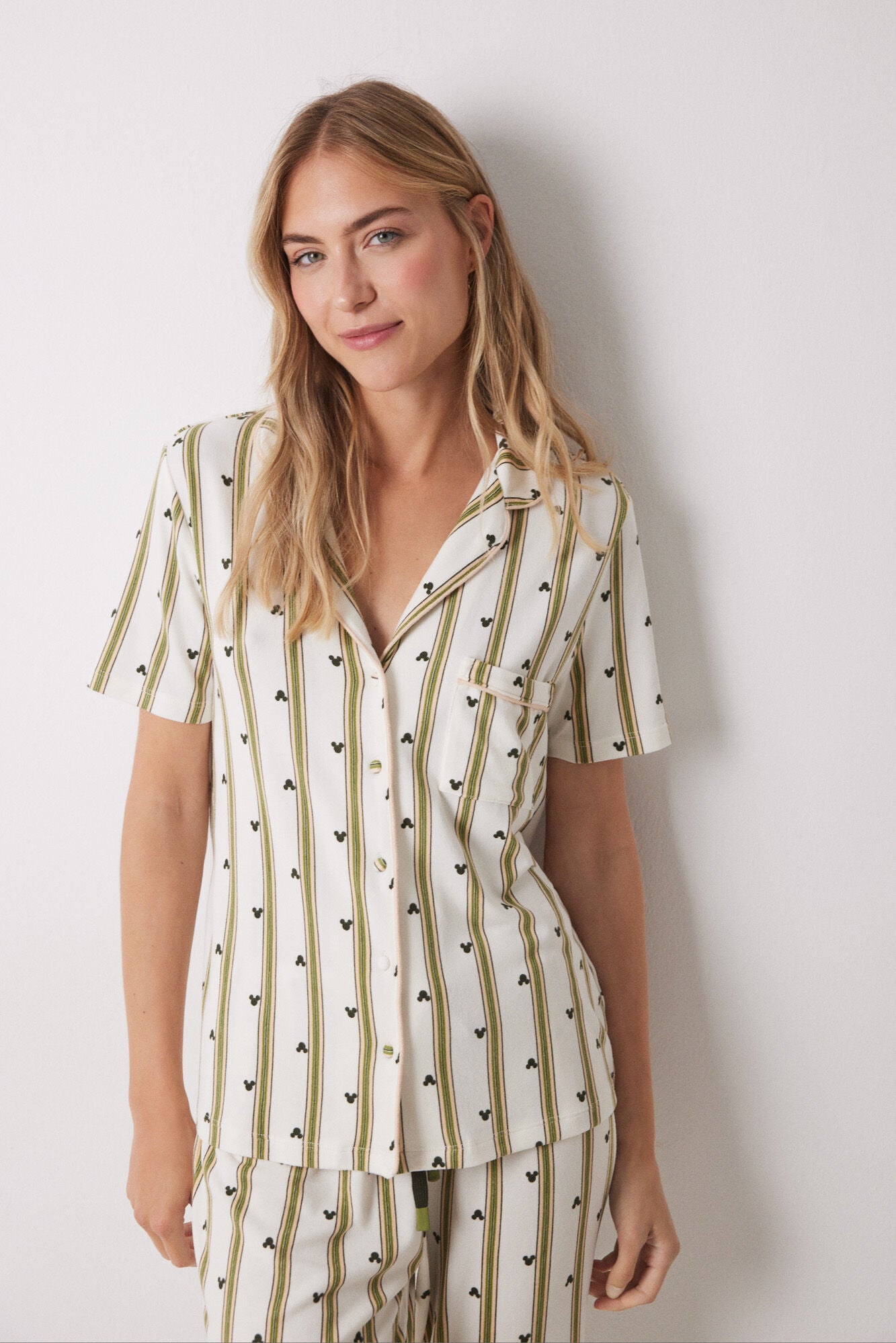 Mickey Mouse striped shirt pajamas