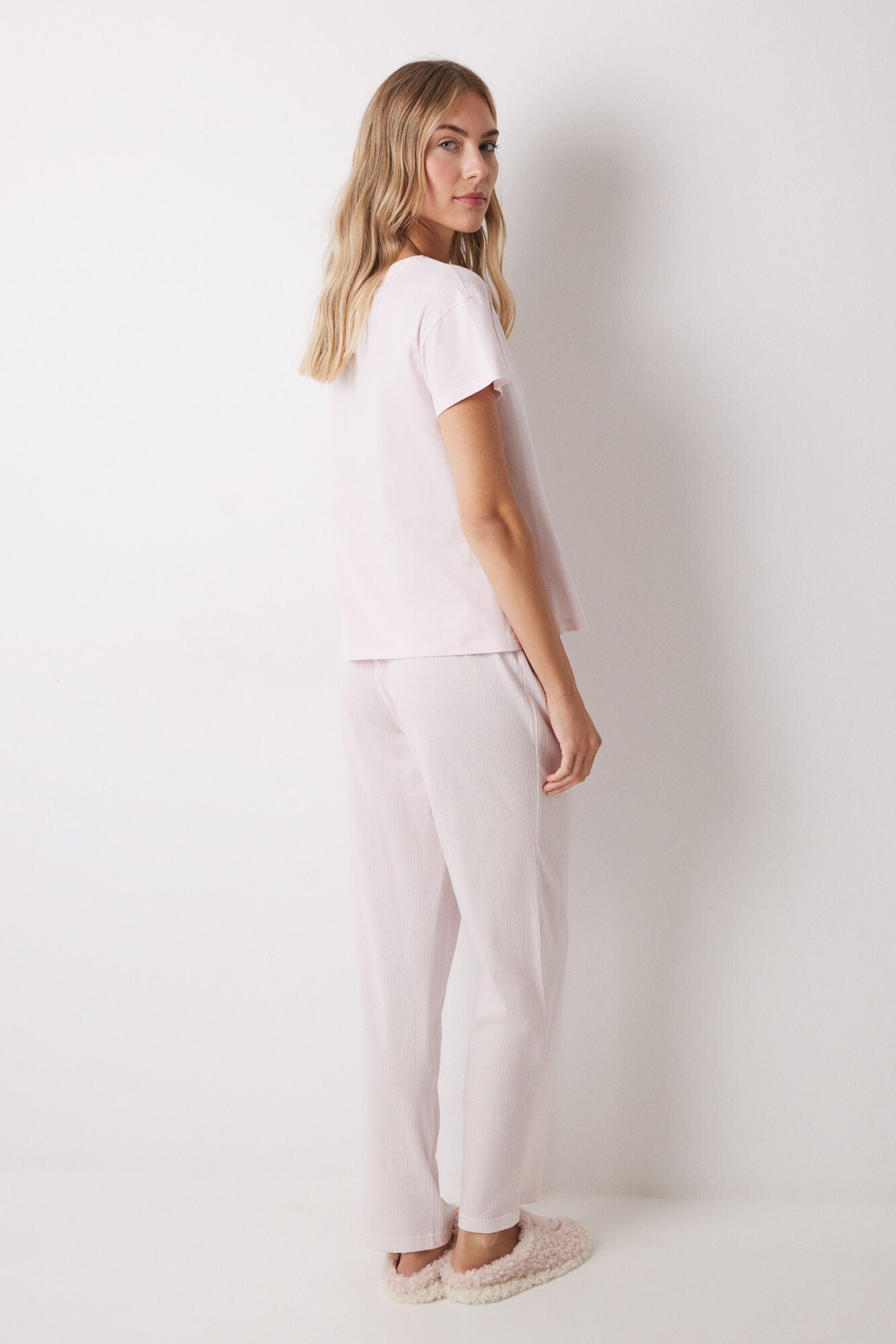 100% cotton pink heart pajamas