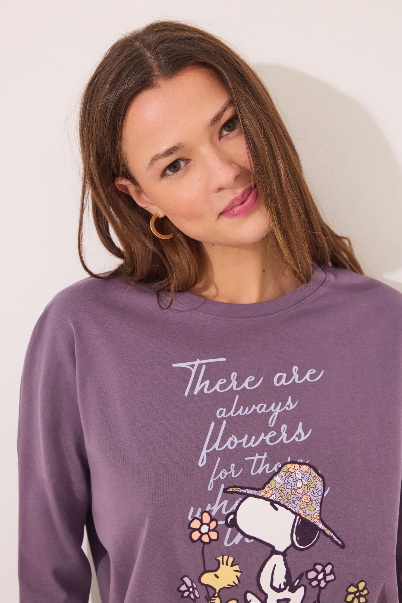 Long pyjamas 100% cotton print Snoopy