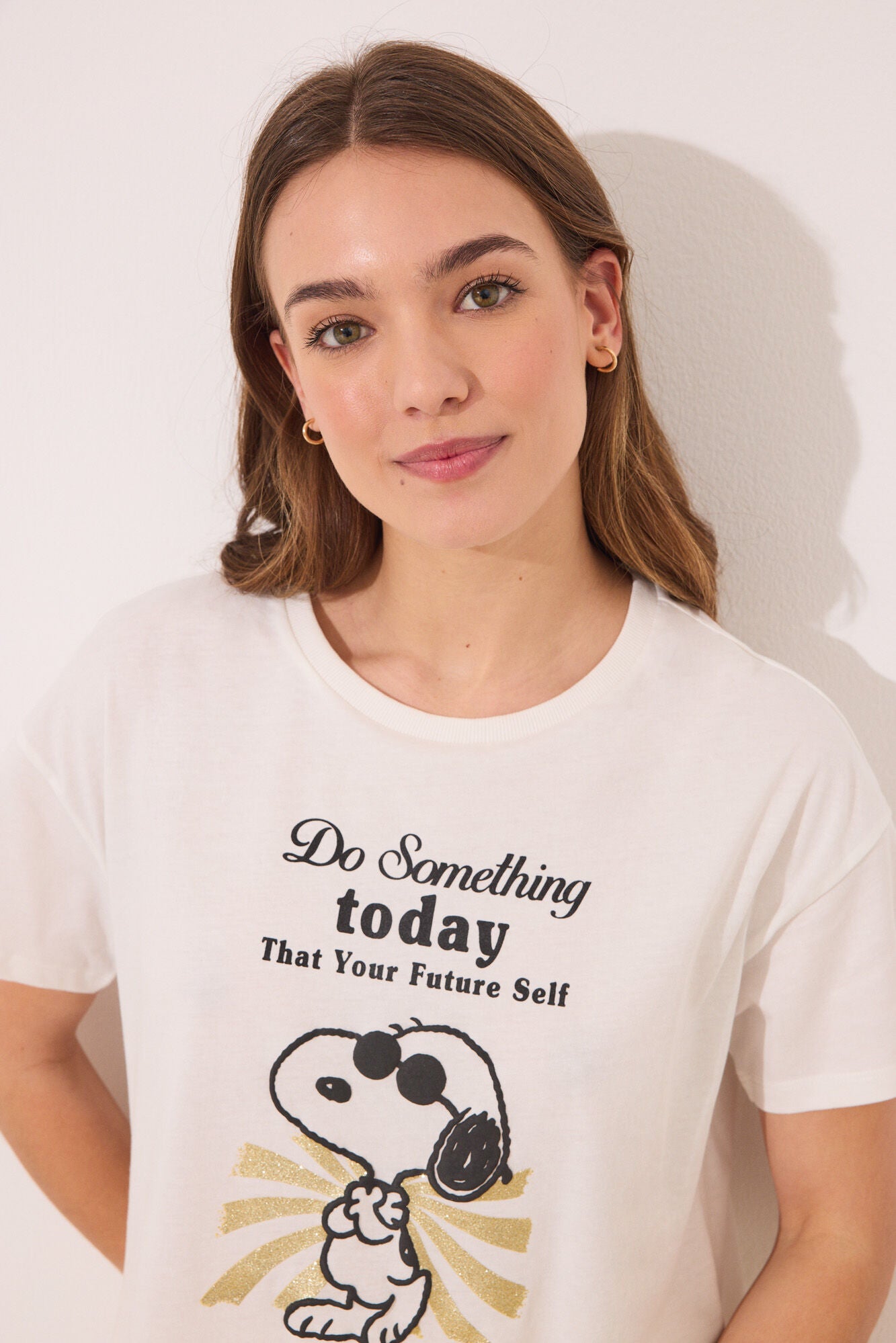 Long pyjamas Snoopy short sleeve