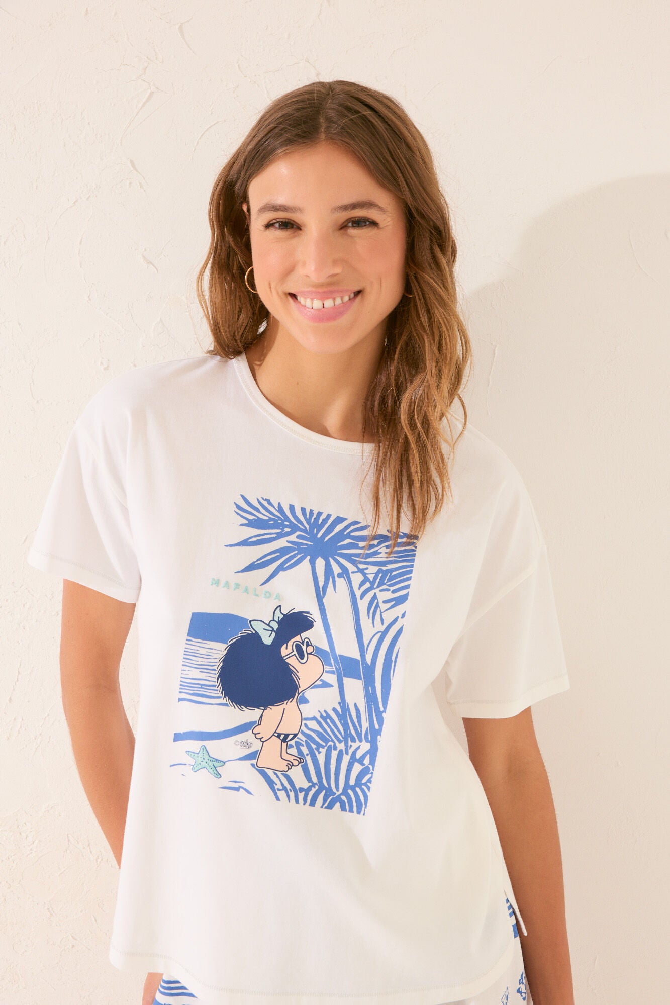 White short sleeve pyjamas