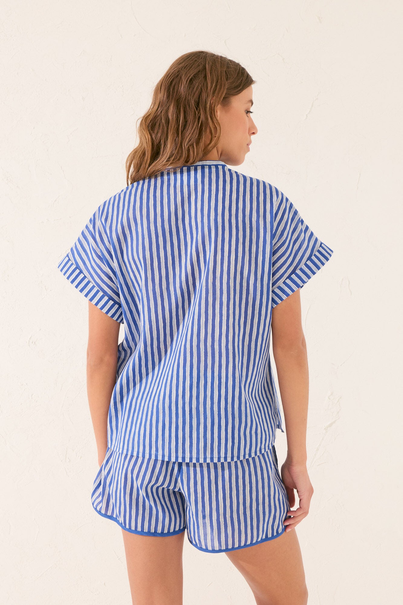 Blue striped classic pyjamas