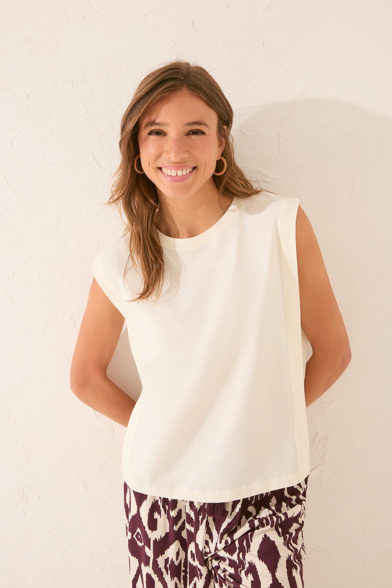 Ivory sleeves T-shirt