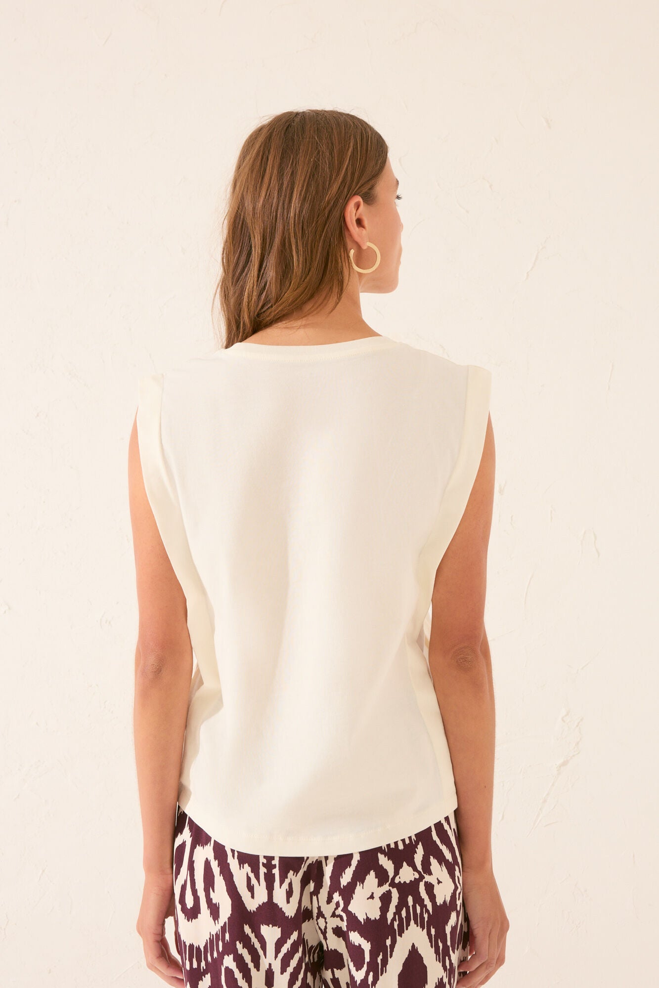 Ivory sleeves T-shirt