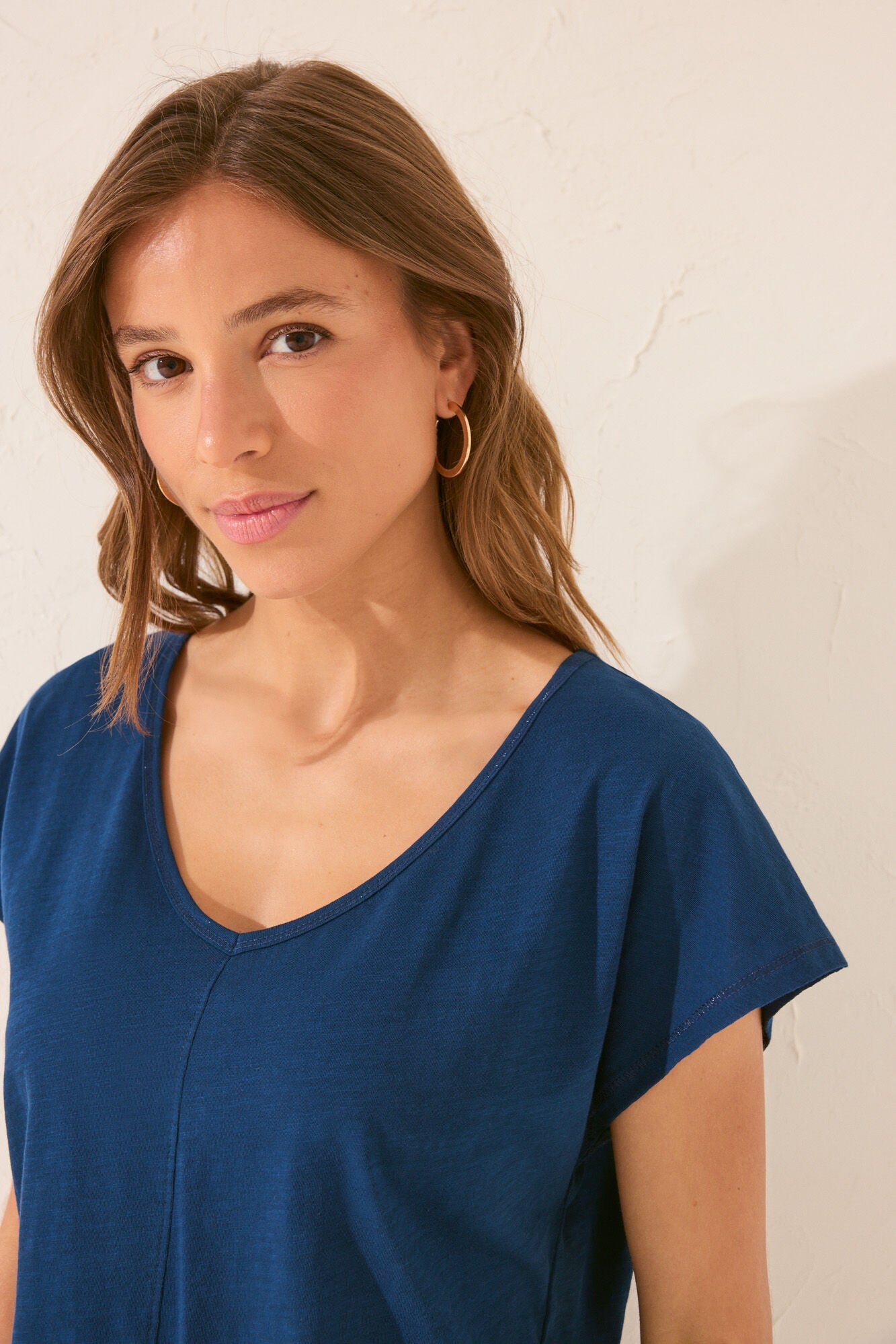 Blue glitter short sleeve T-shirt