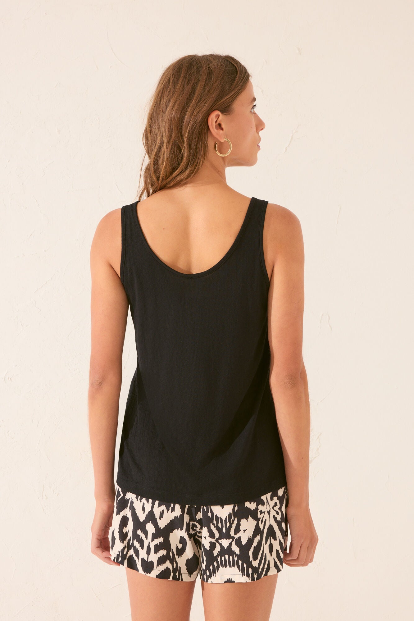 Black viscose top