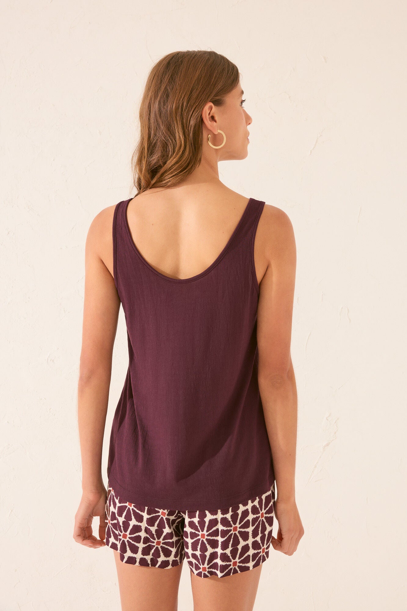 Maroon viscose top