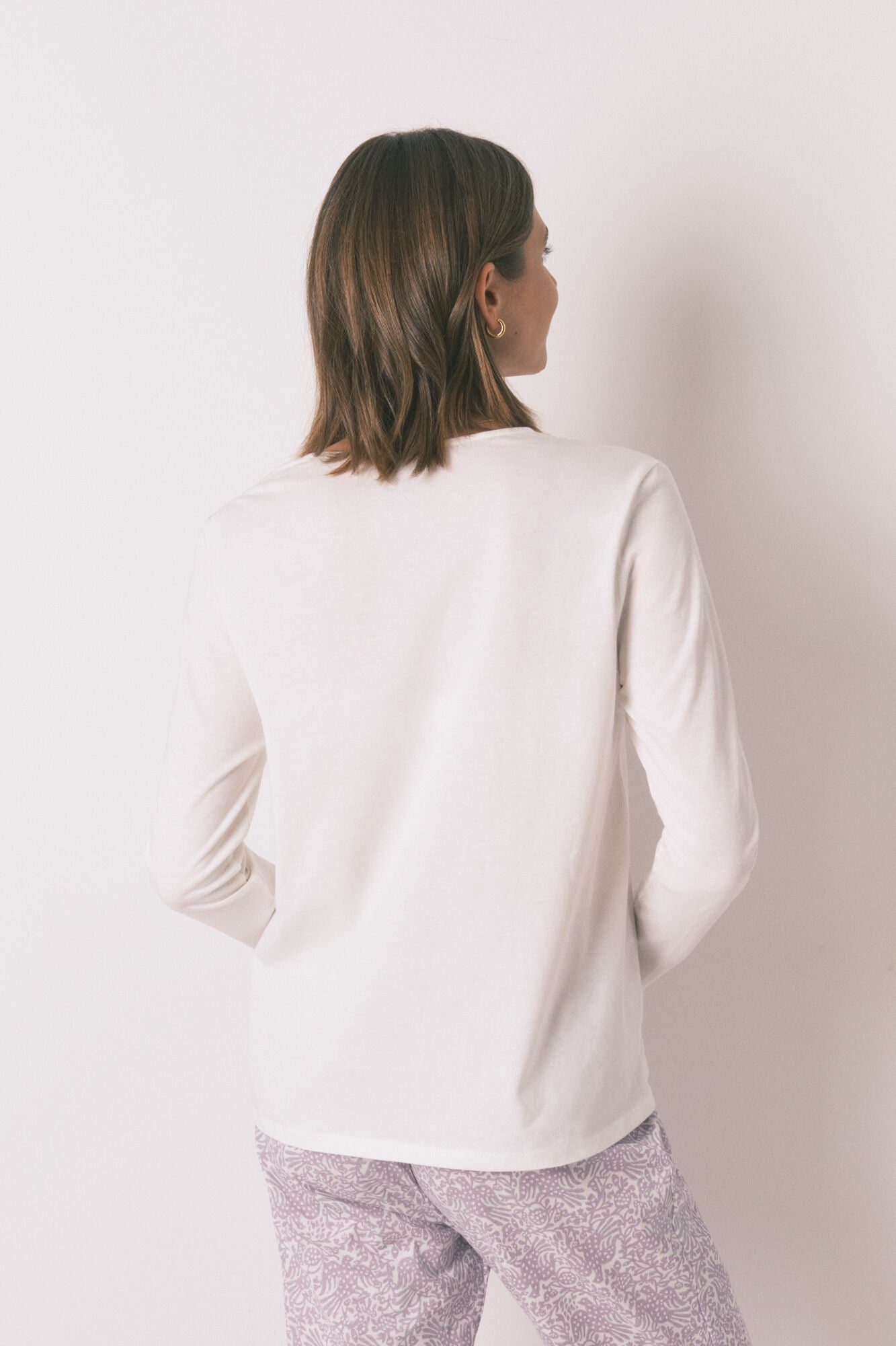 Cotton long sleeve T-shirt