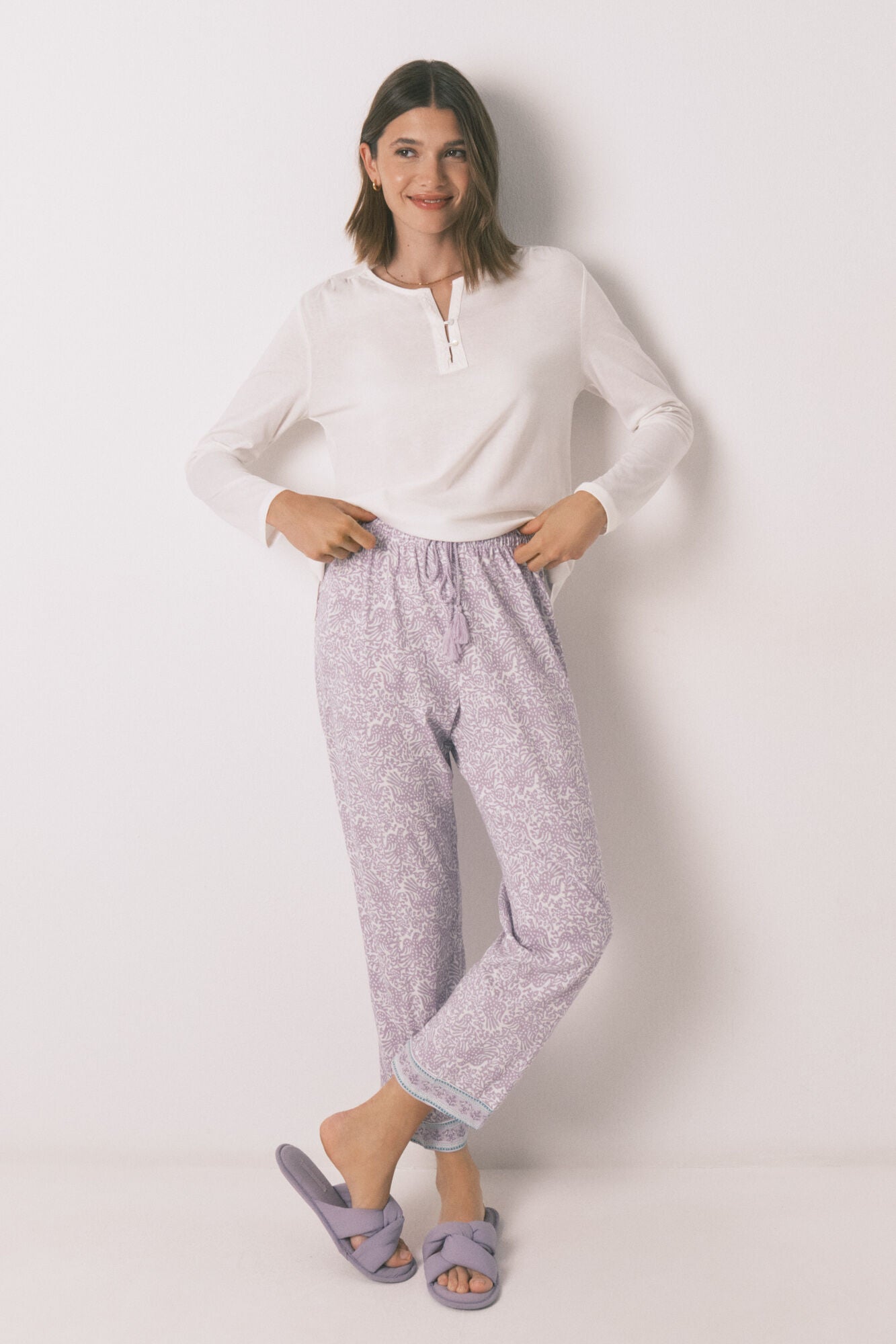 Cotton long sleeve T-shirt