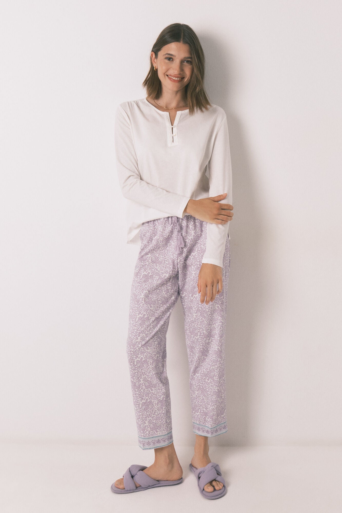 Cotton long sleeve T-shirt