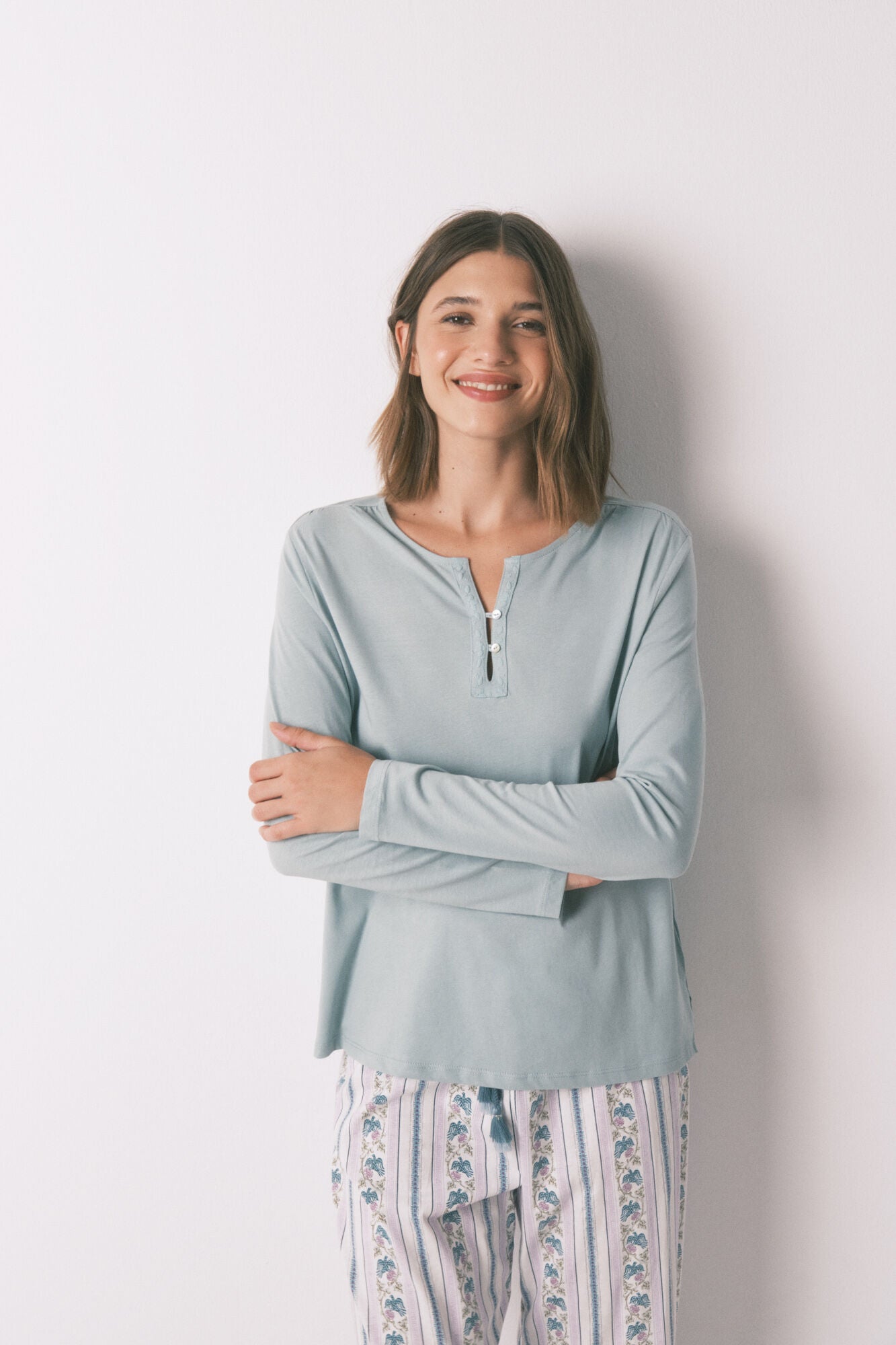 Cotton long sleeve T-shirt