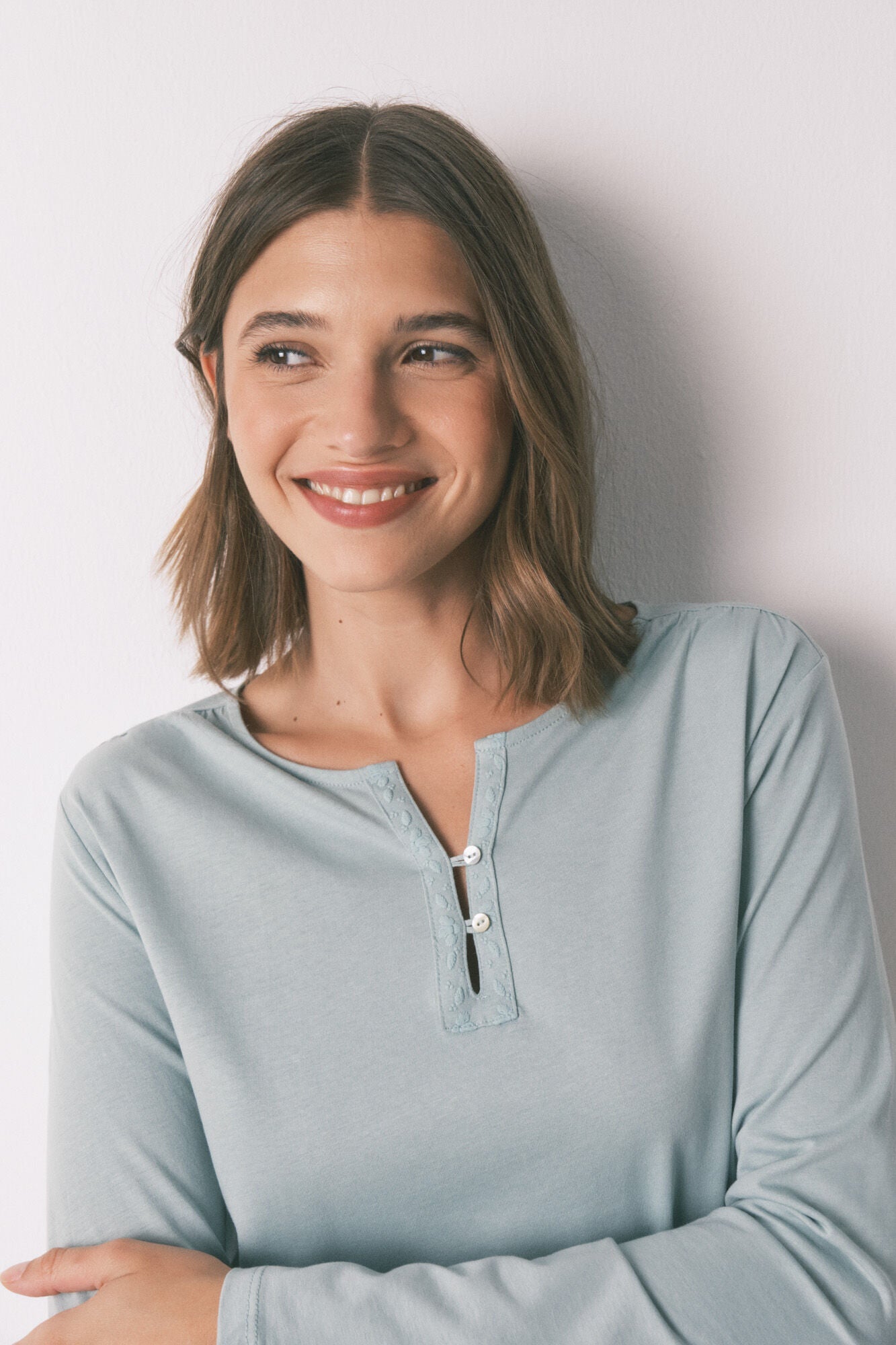 Cotton long sleeve T-shirt