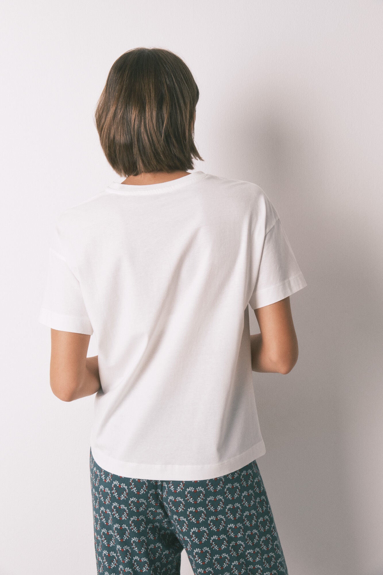 100% cotton white Christmas short sleeve T-shirt