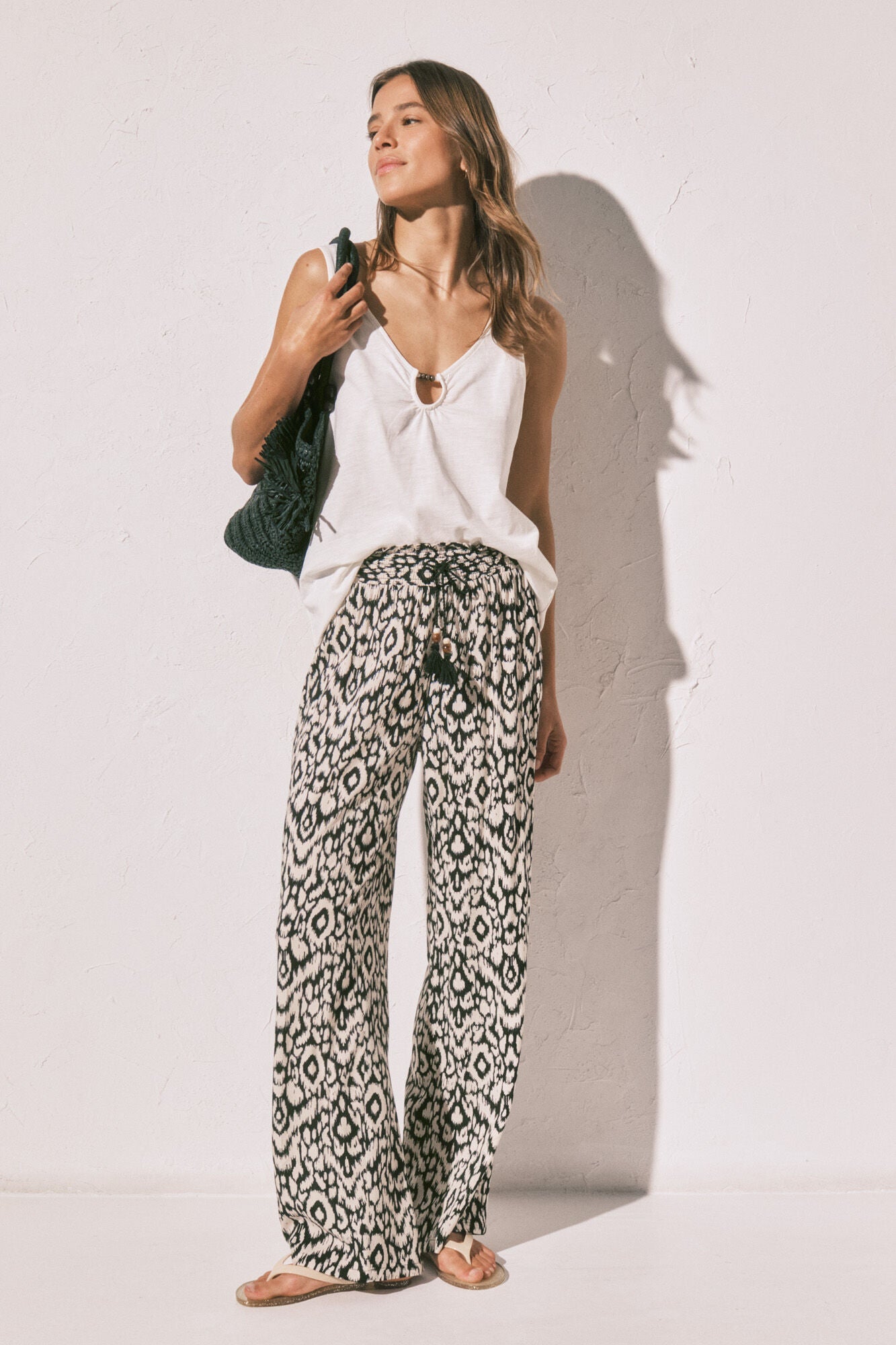 white wide-strap tank top