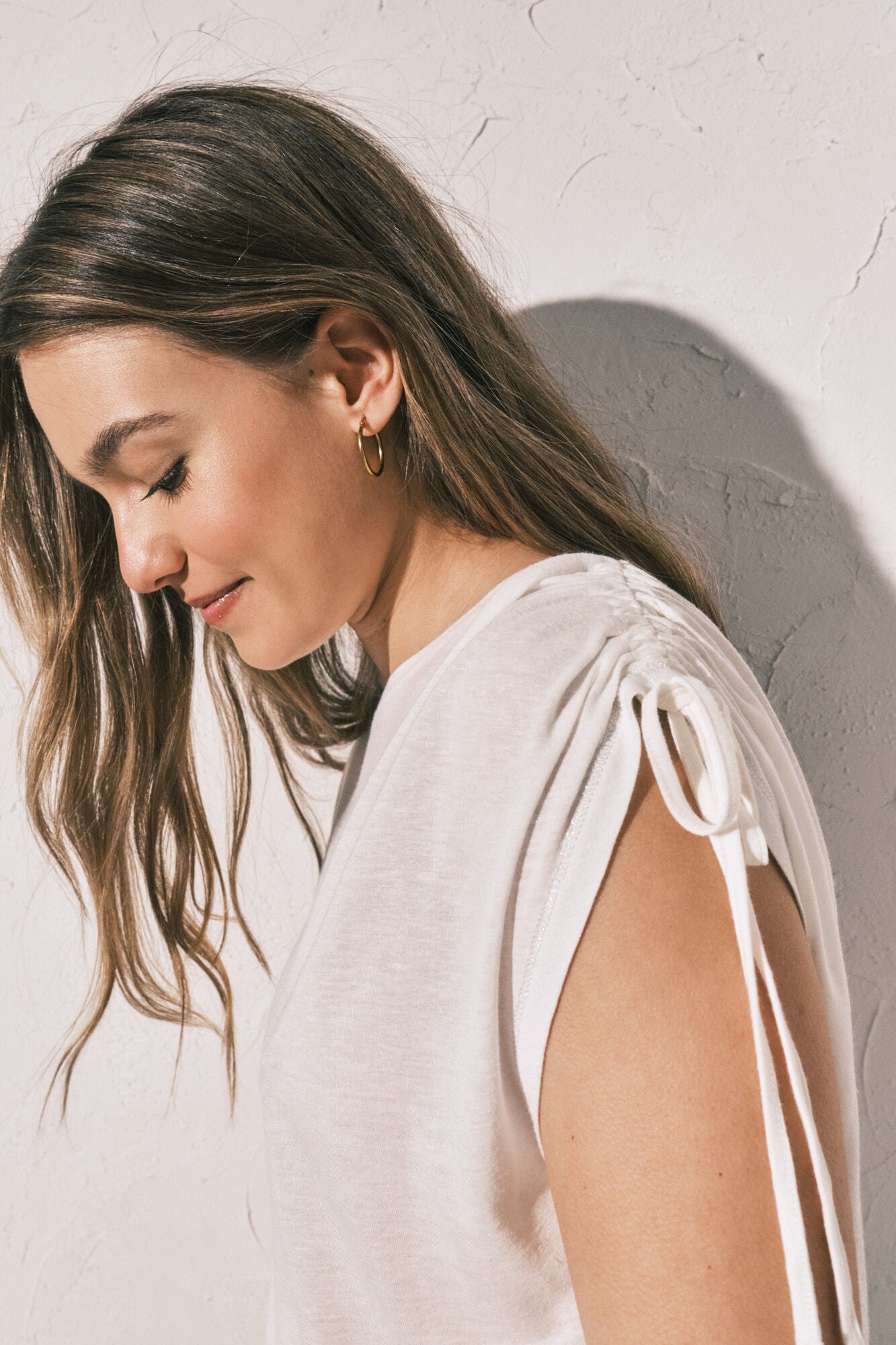 Ivory linen T-shirt