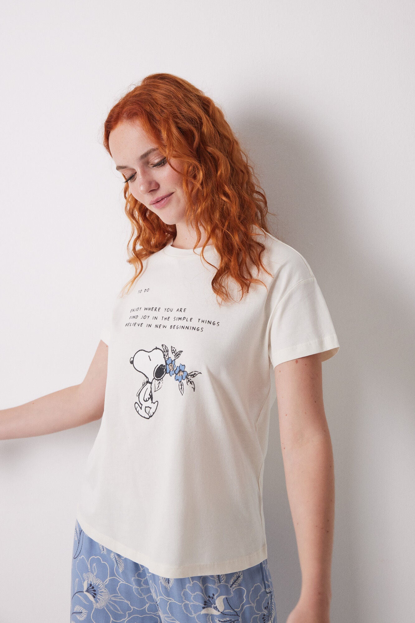 100% cotton Snoopy short sleeve T-shirt