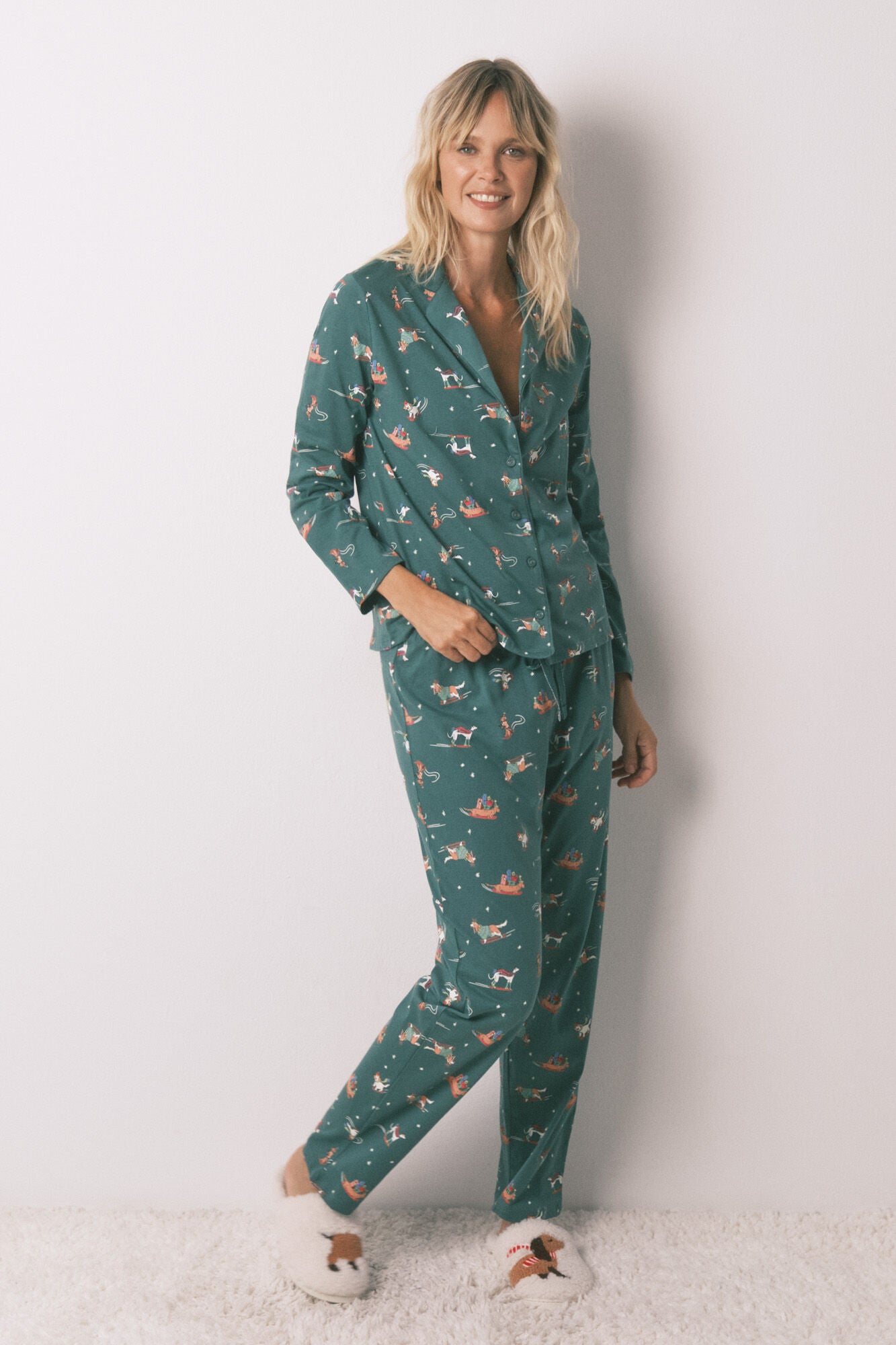100% cotton dog classic pyjamas