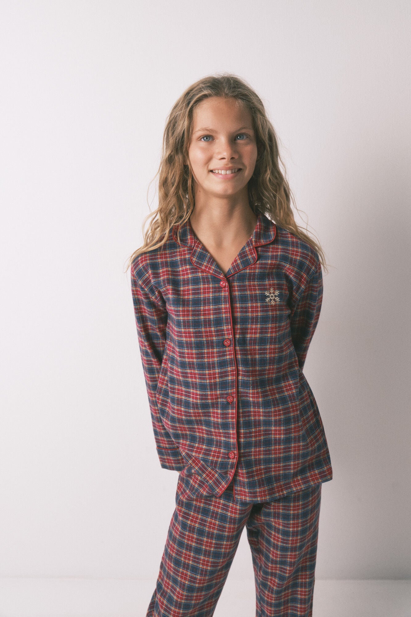Children's checkered shirt pyjamas , 100% cotton