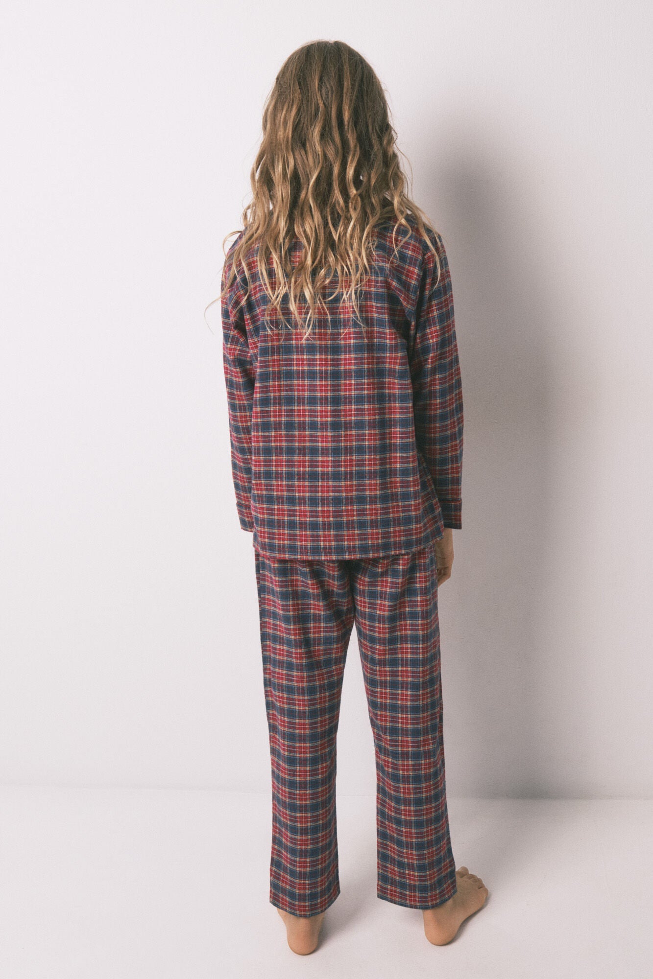 Children's checkered shirt pyjamas , 100% cotton