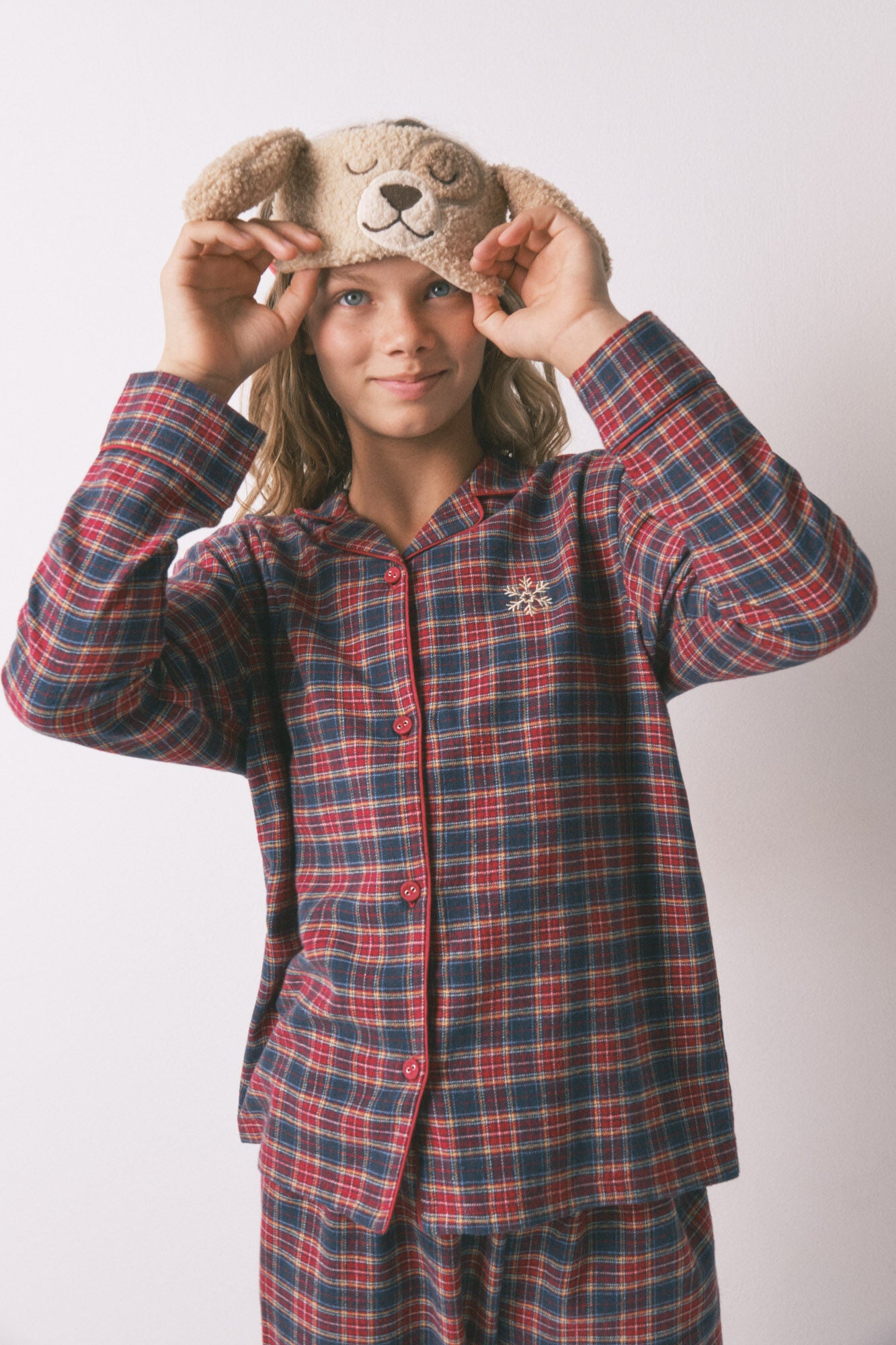 Children's checkered shirt pyjamas , 100% cotton