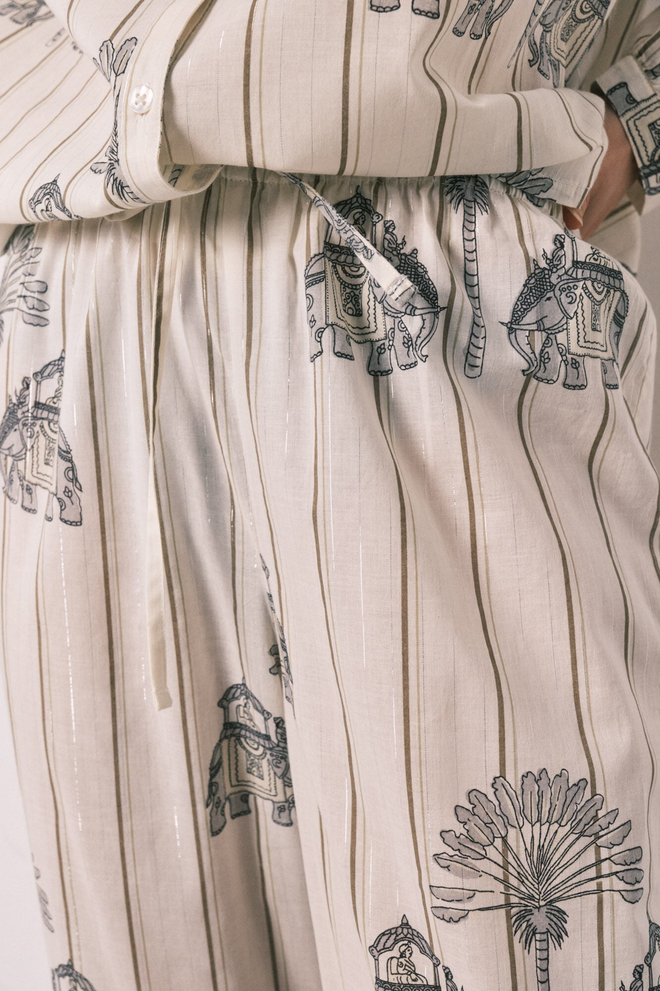 Long printed cotton pajamas