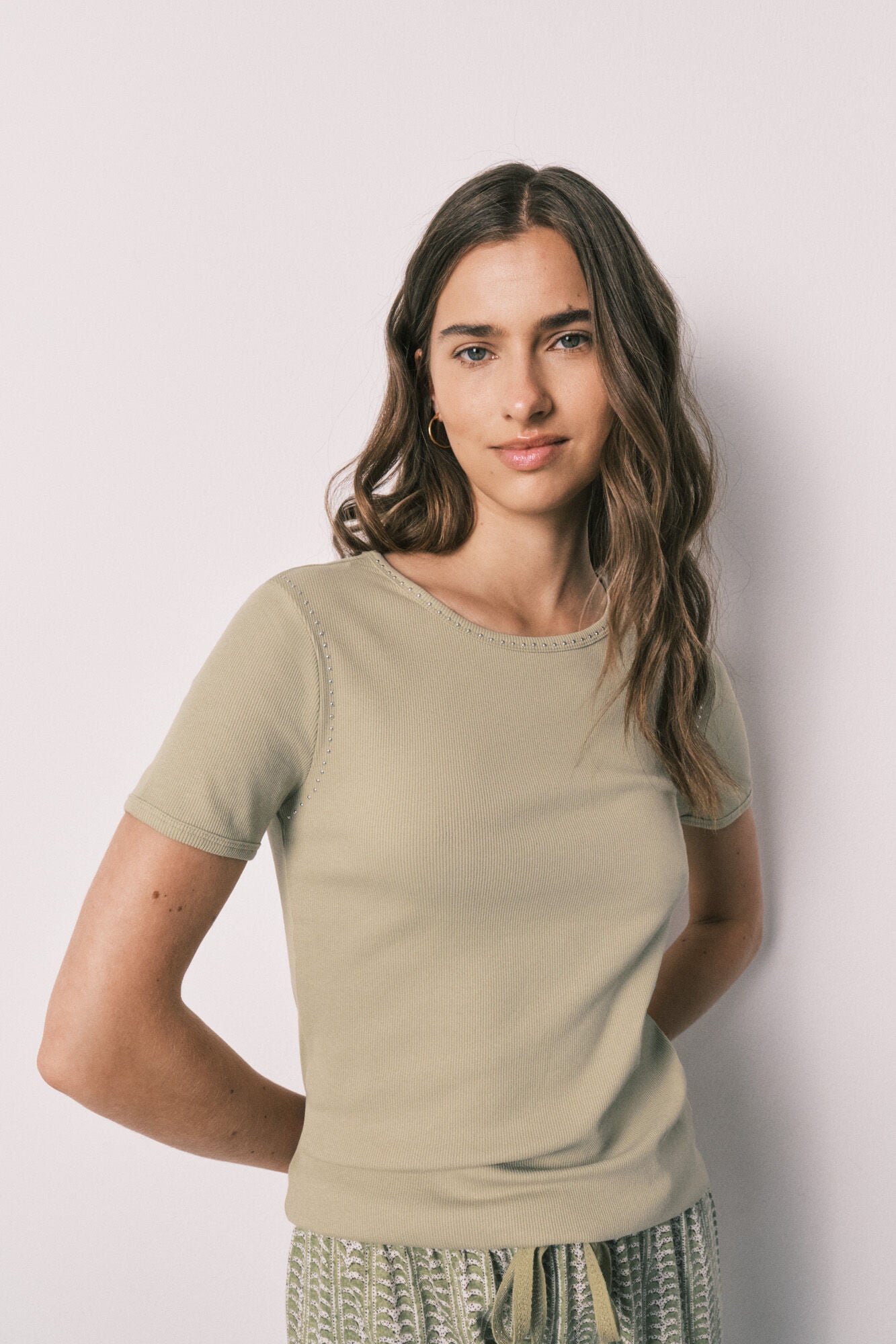 Long short-sleeved cotton pajamas