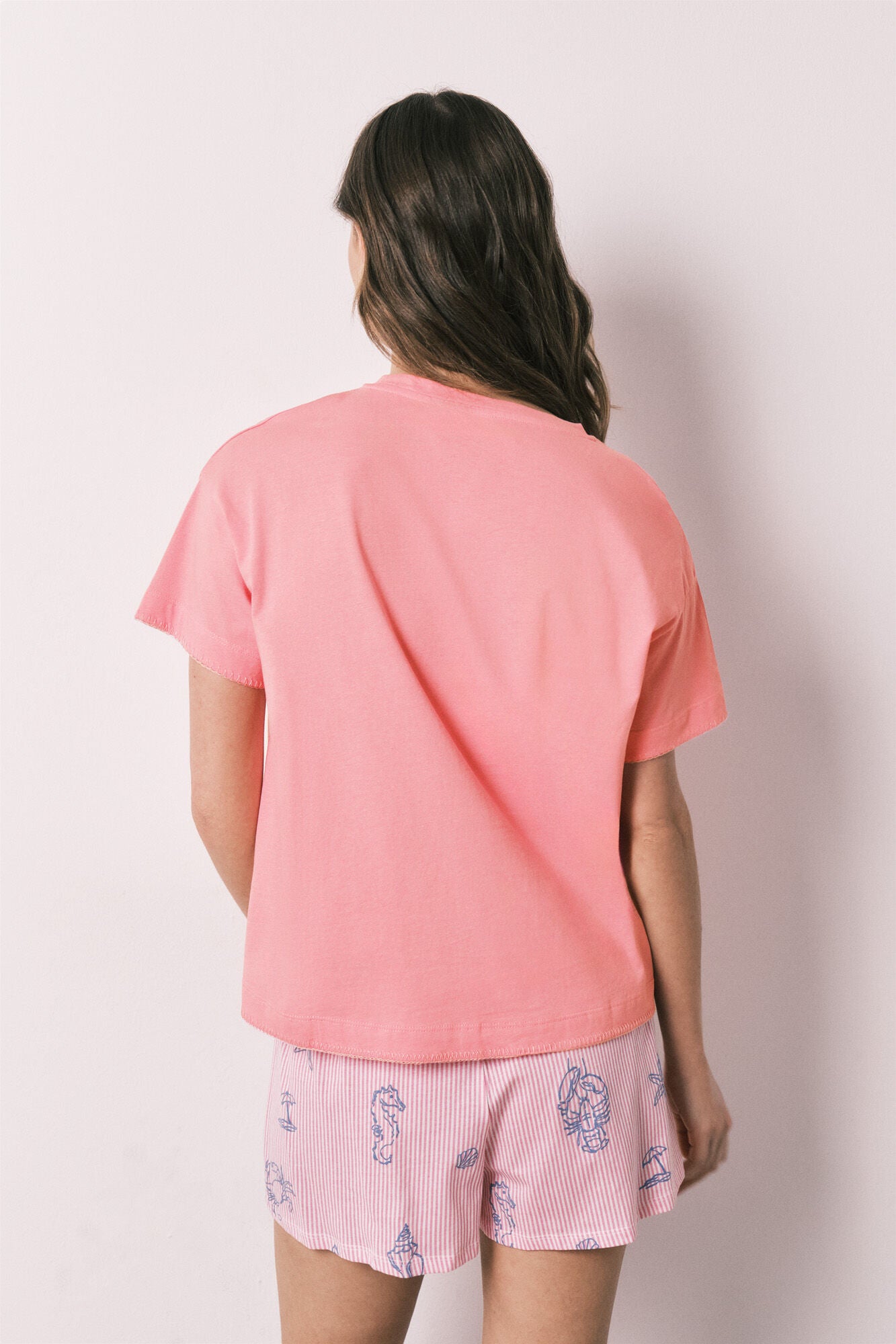 Pink cotton short pyjamas