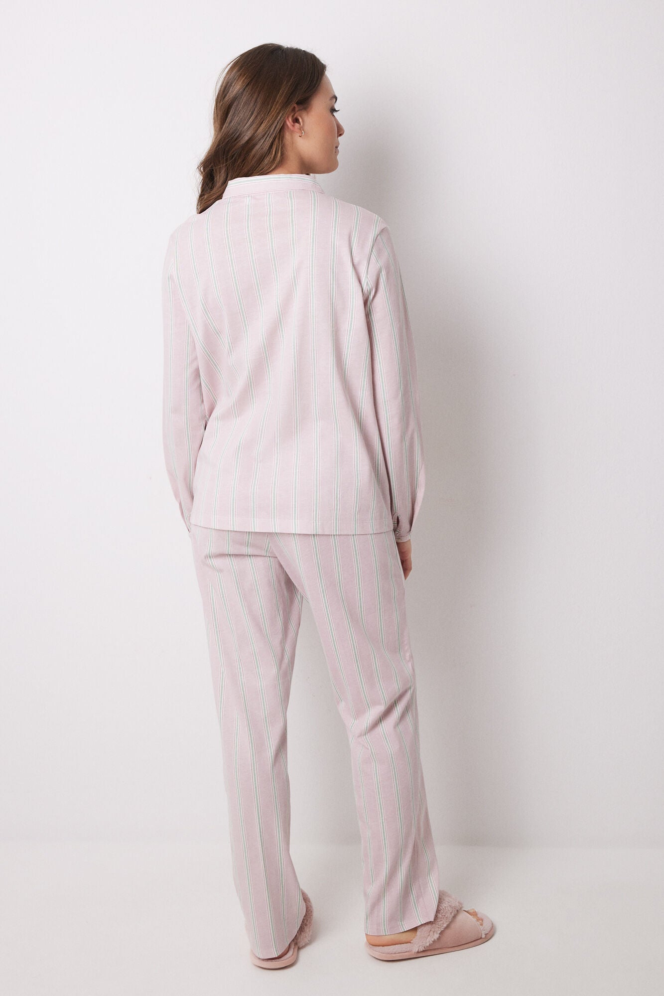 Long shirt pajamas 100% cotton striped