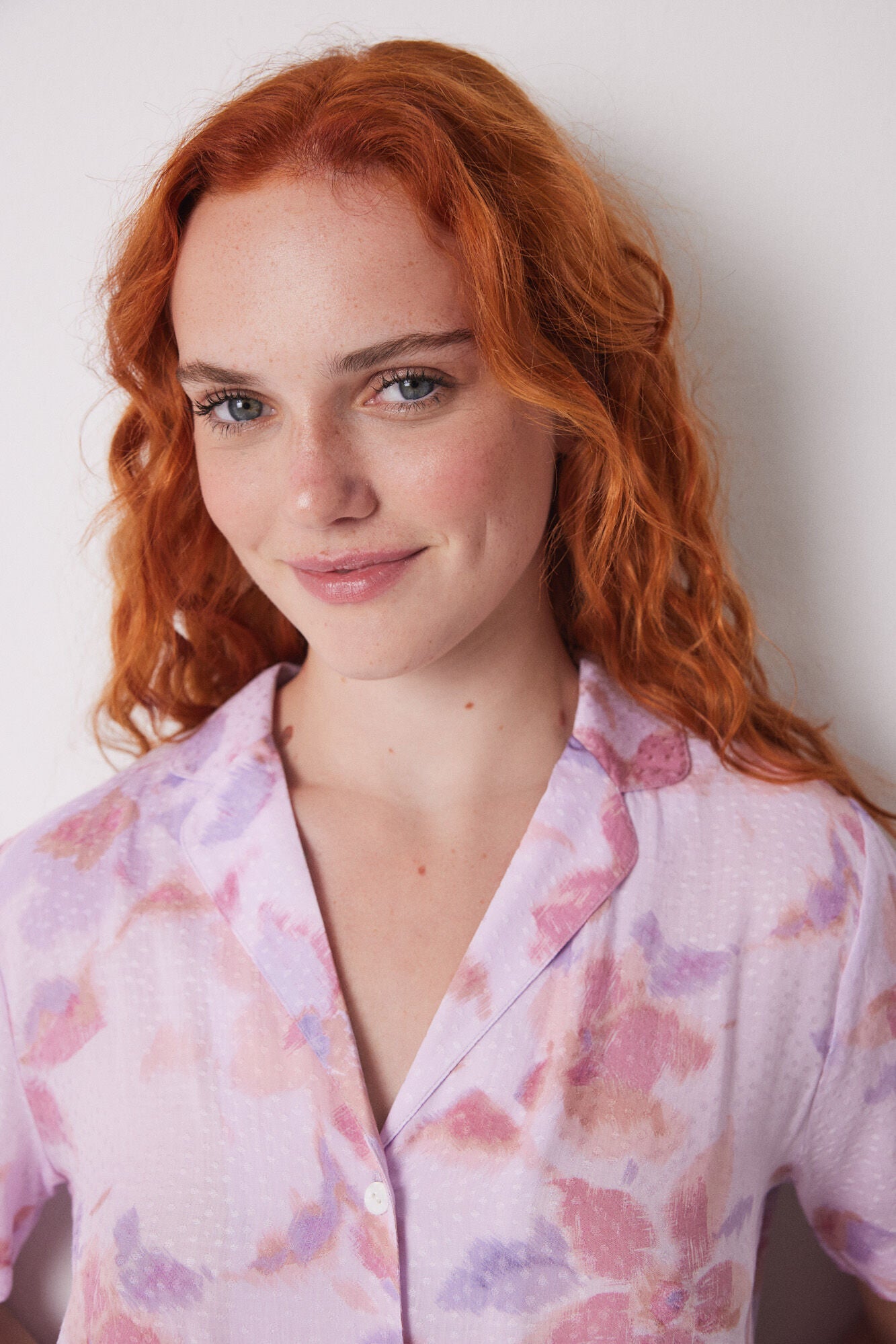 Capri viscose floral shirt pajamas