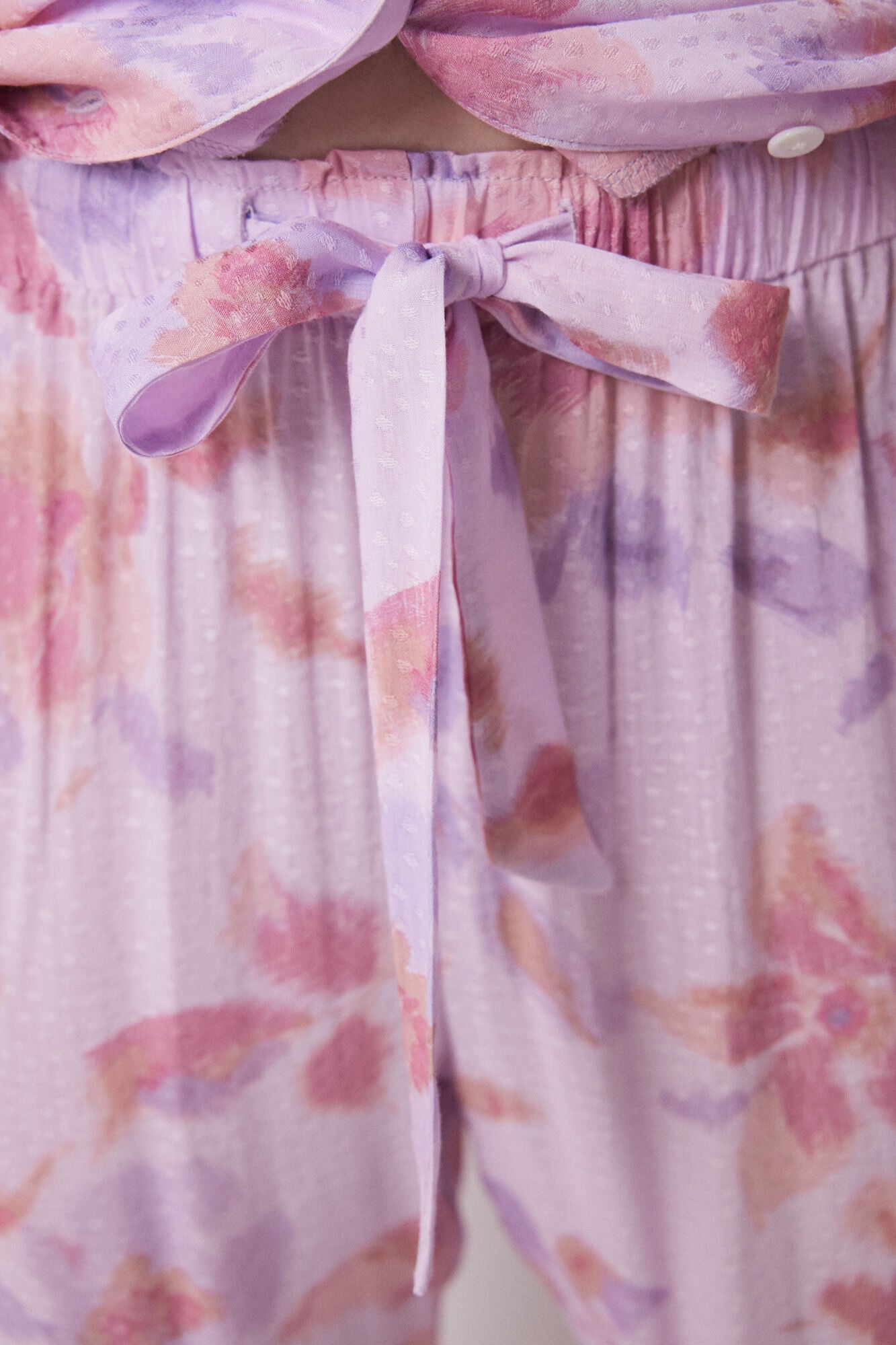 Capri viscose floral shirt pajamas