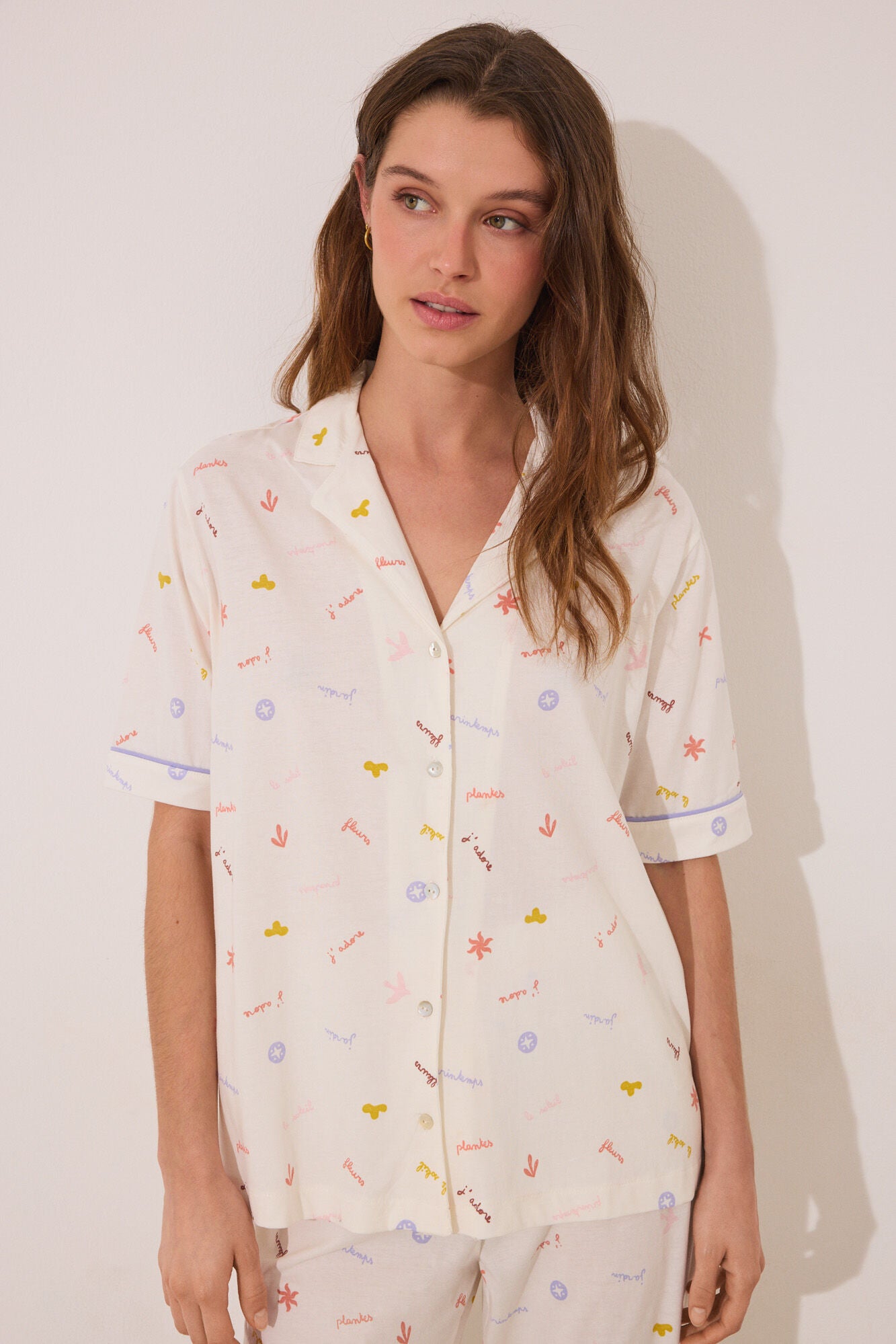100% cotton classic pyjamas with ÒJ«ADOREÓ print