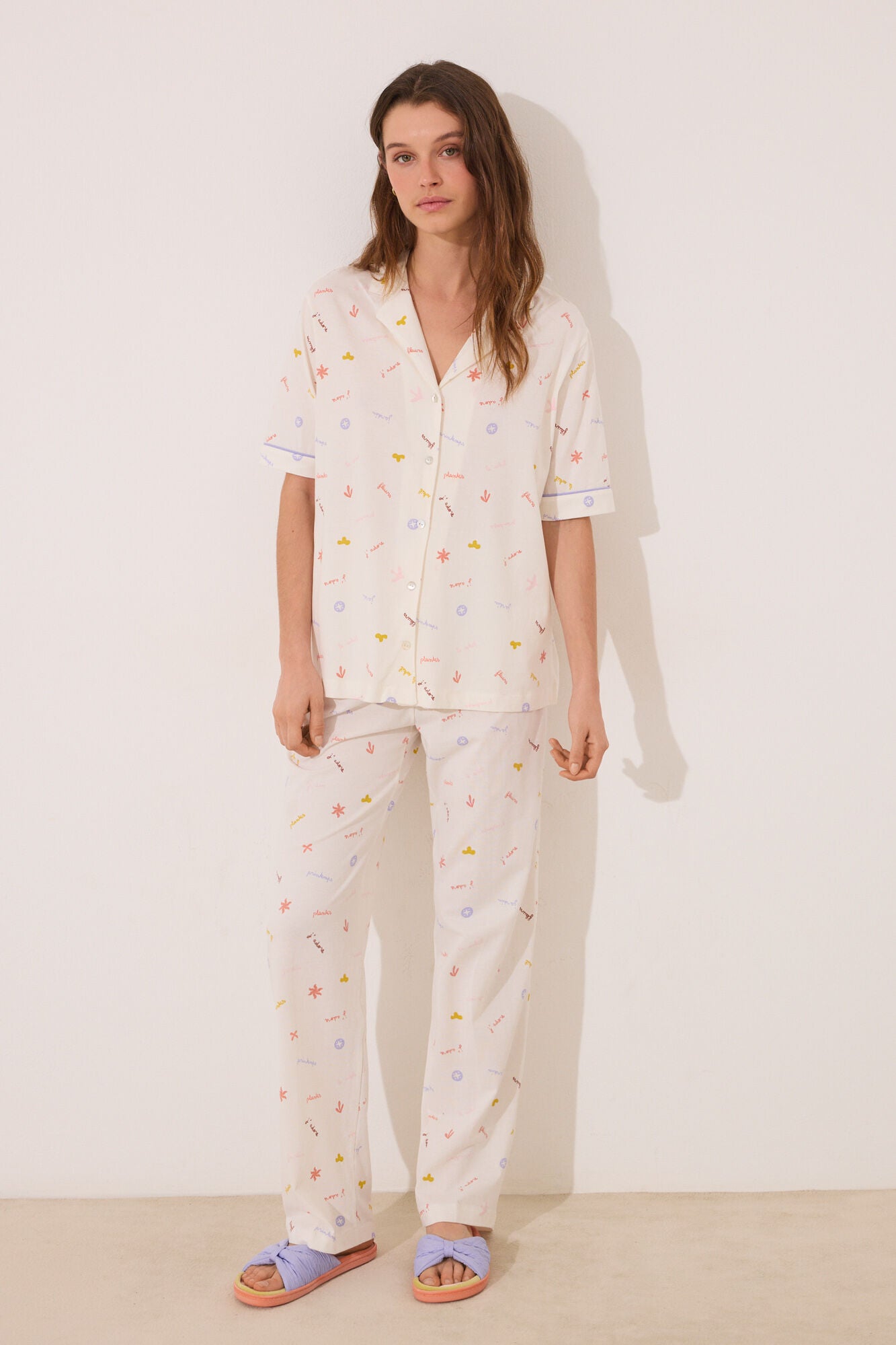 100% cotton classic pyjamas with ÒJ«ADOREÓ print