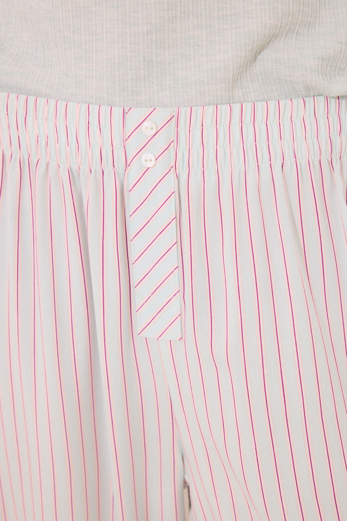 Striped ribbed viscose pyjamas