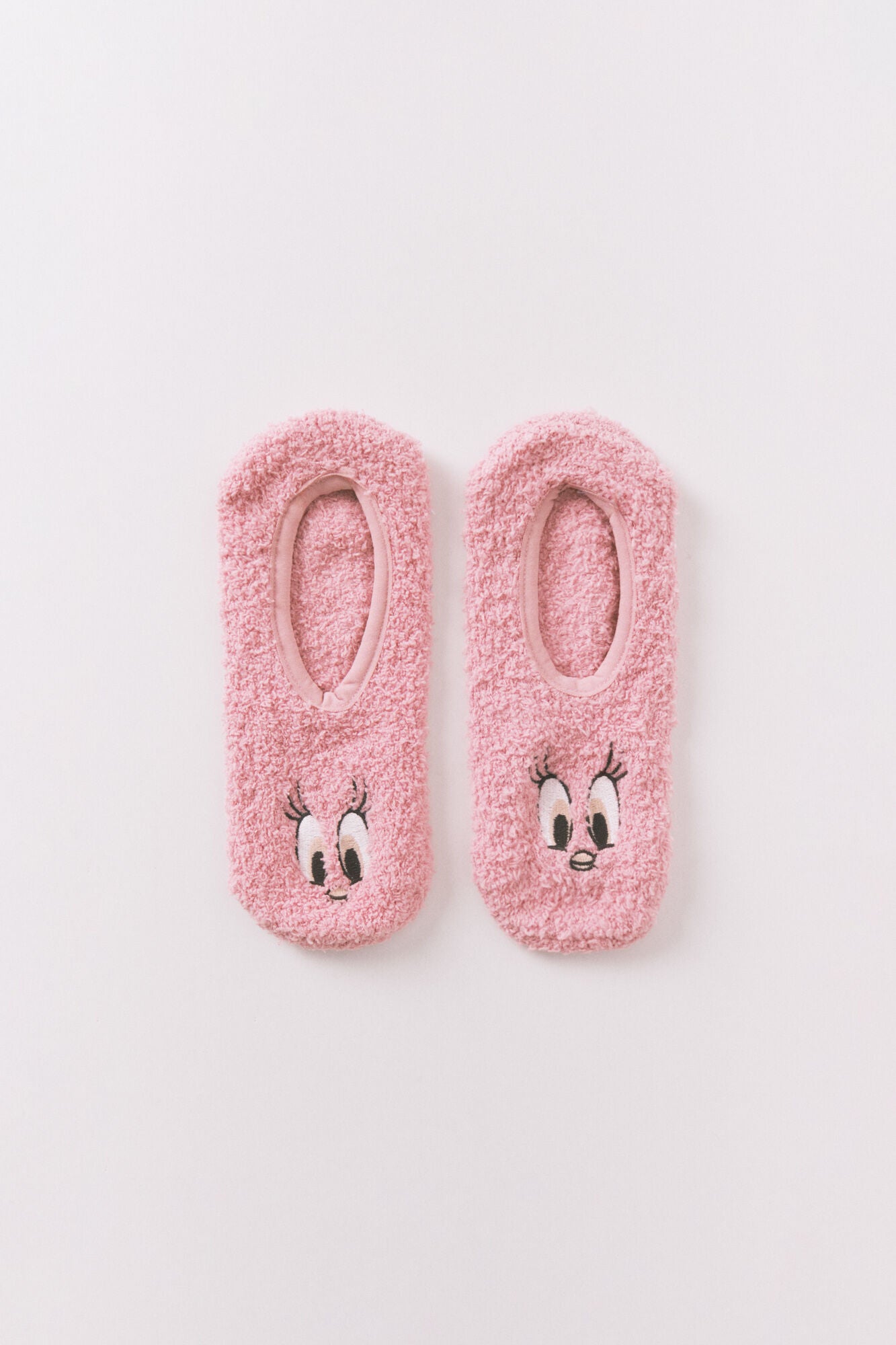 Pink Tweety slip-on socks