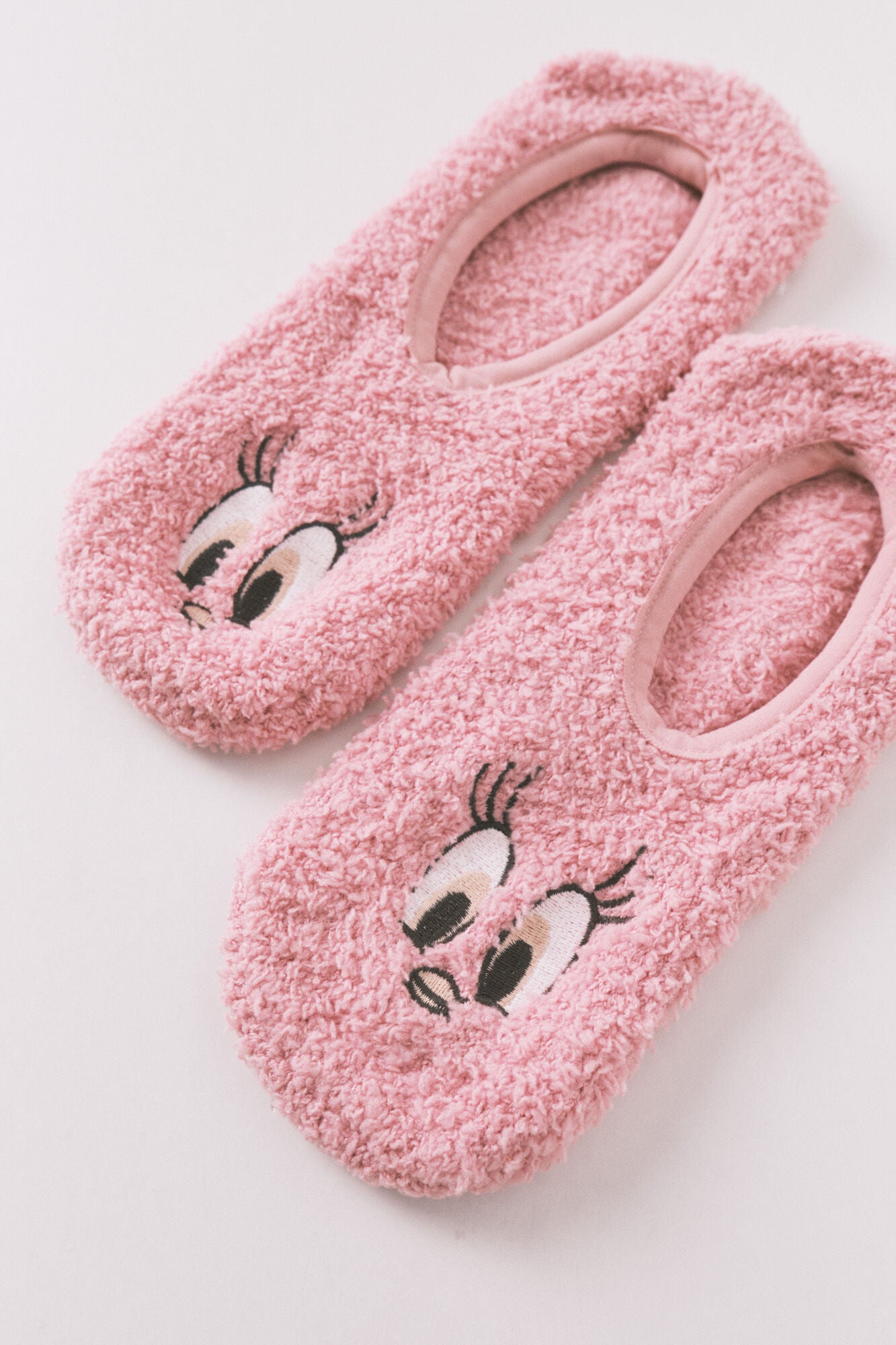Pink Tweety slip-on socks