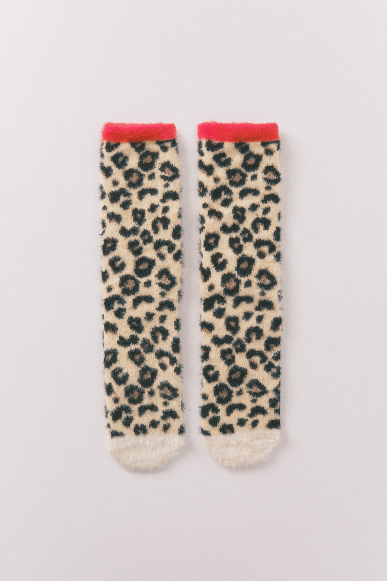 Long Snoopy leopard print fur socks