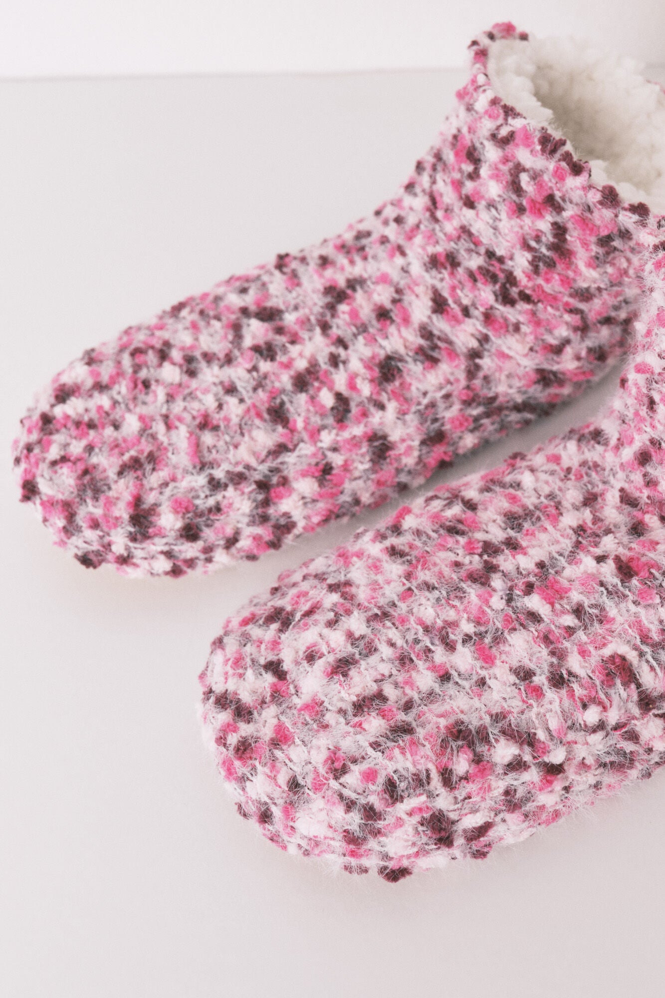 Pink knitted short socks