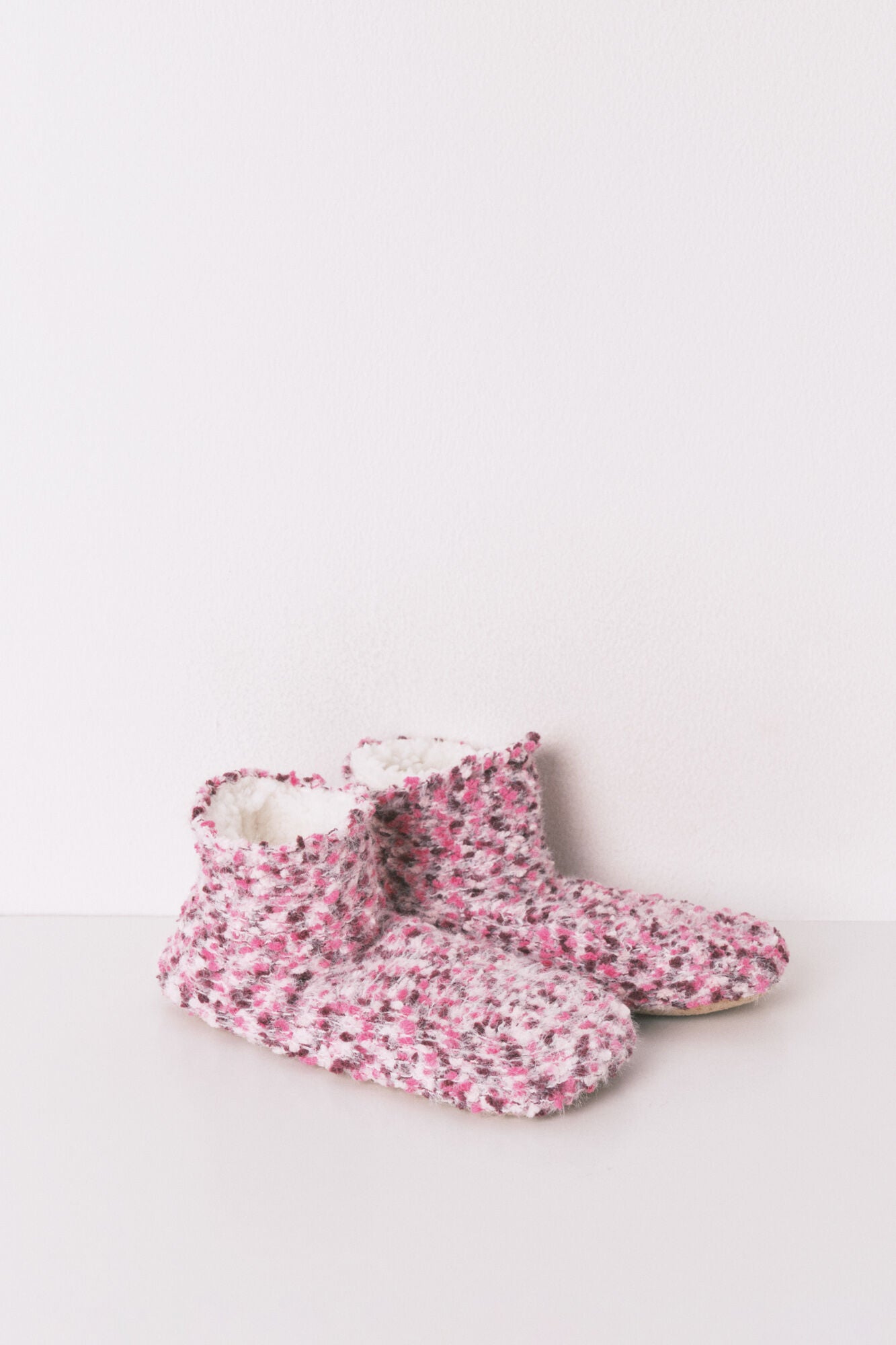 Pink knitted short socks