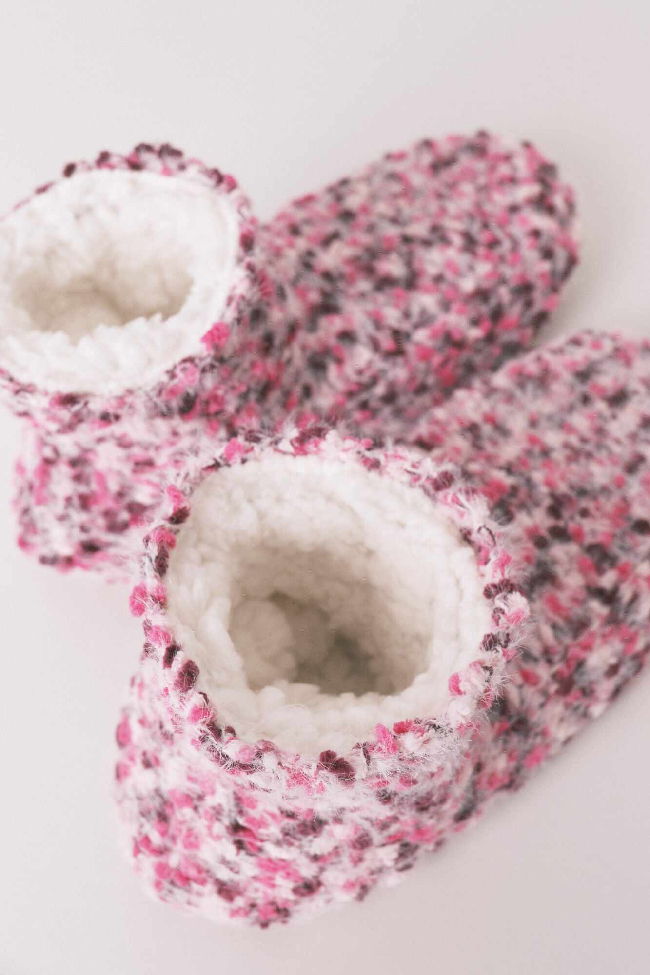 Pink knitted short socks