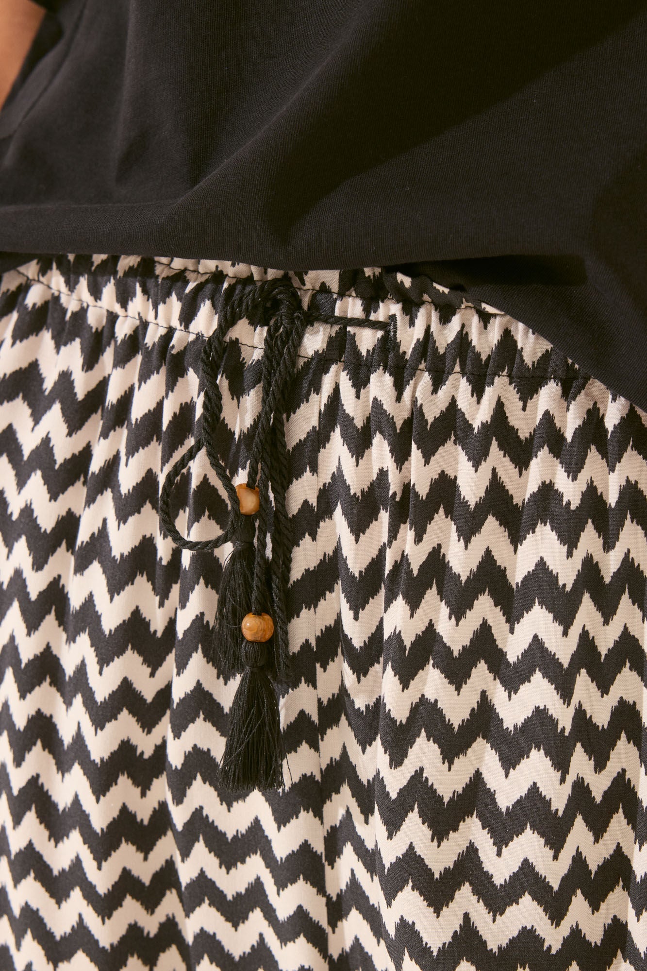 Long viscose print trouser