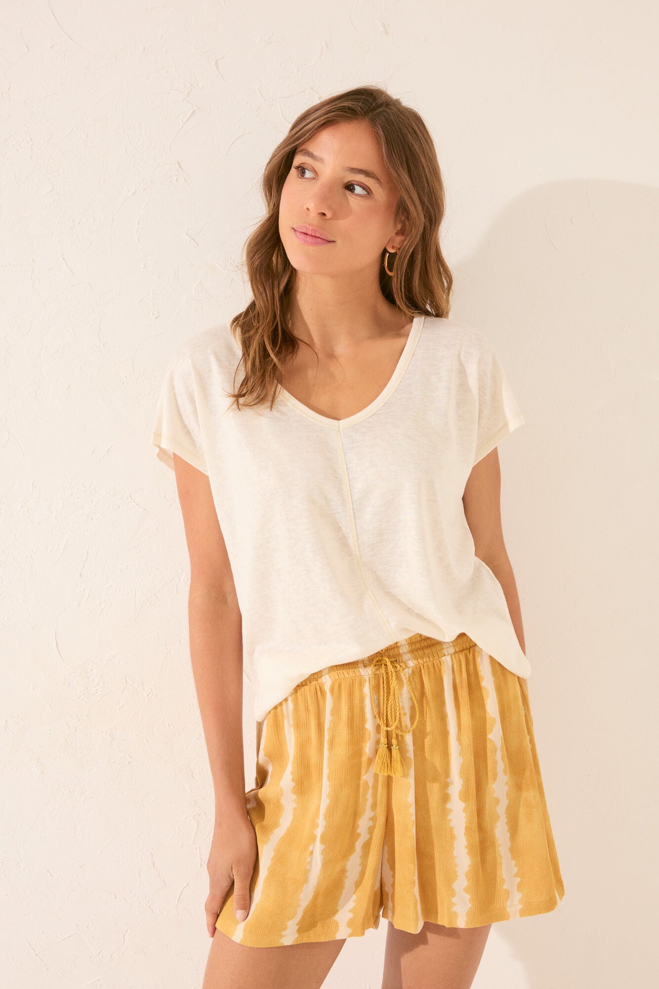 Tie-dye print trouser