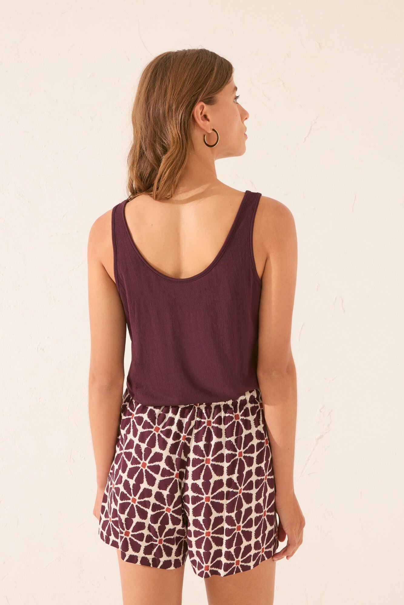 Viscose trouser with floral print