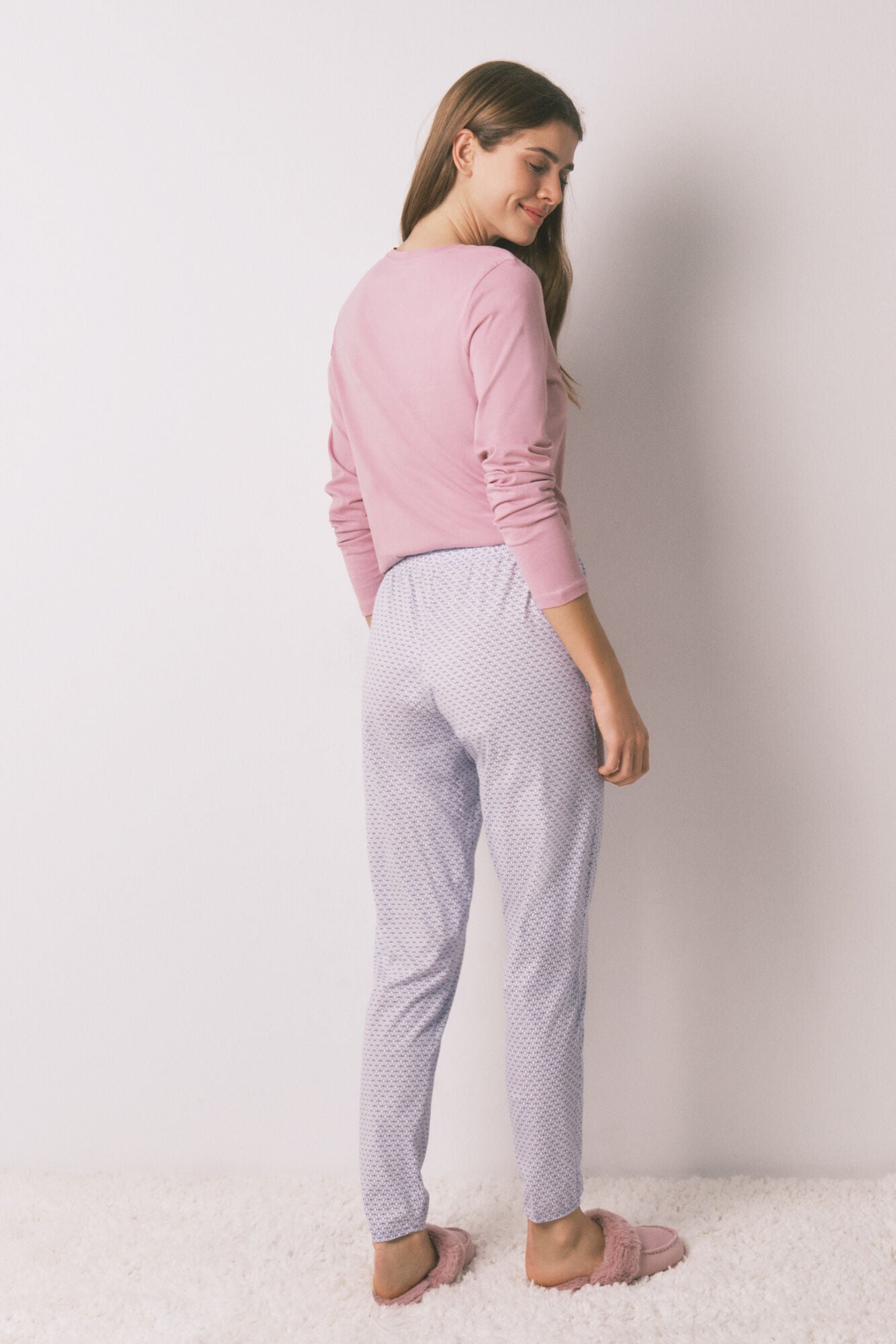 Skinny pants 100% cotton geometric print