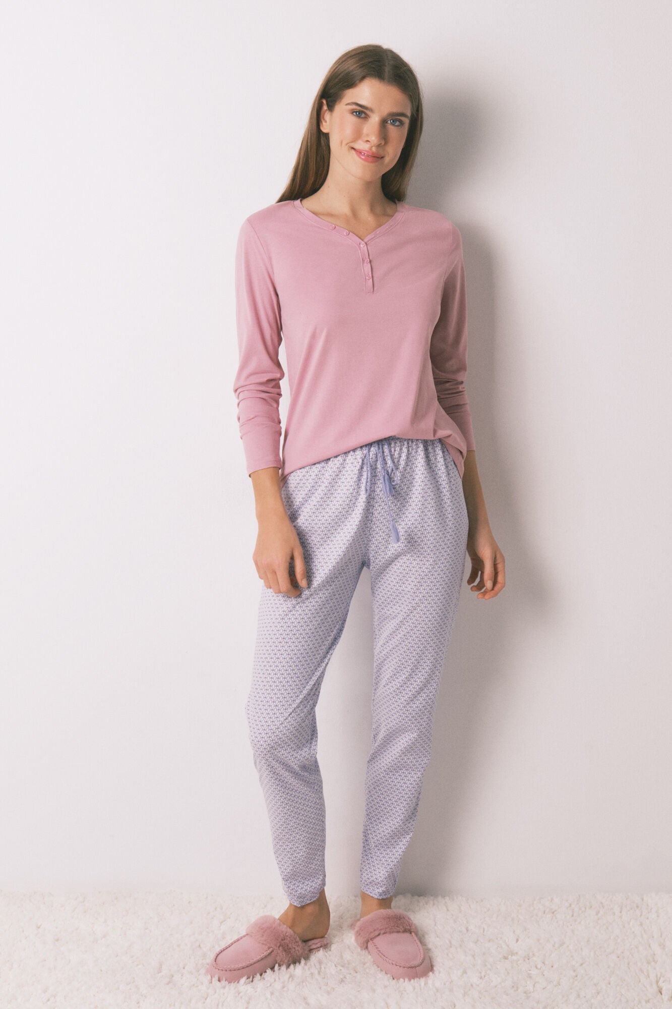 Skinny pants 100% cotton geometric print