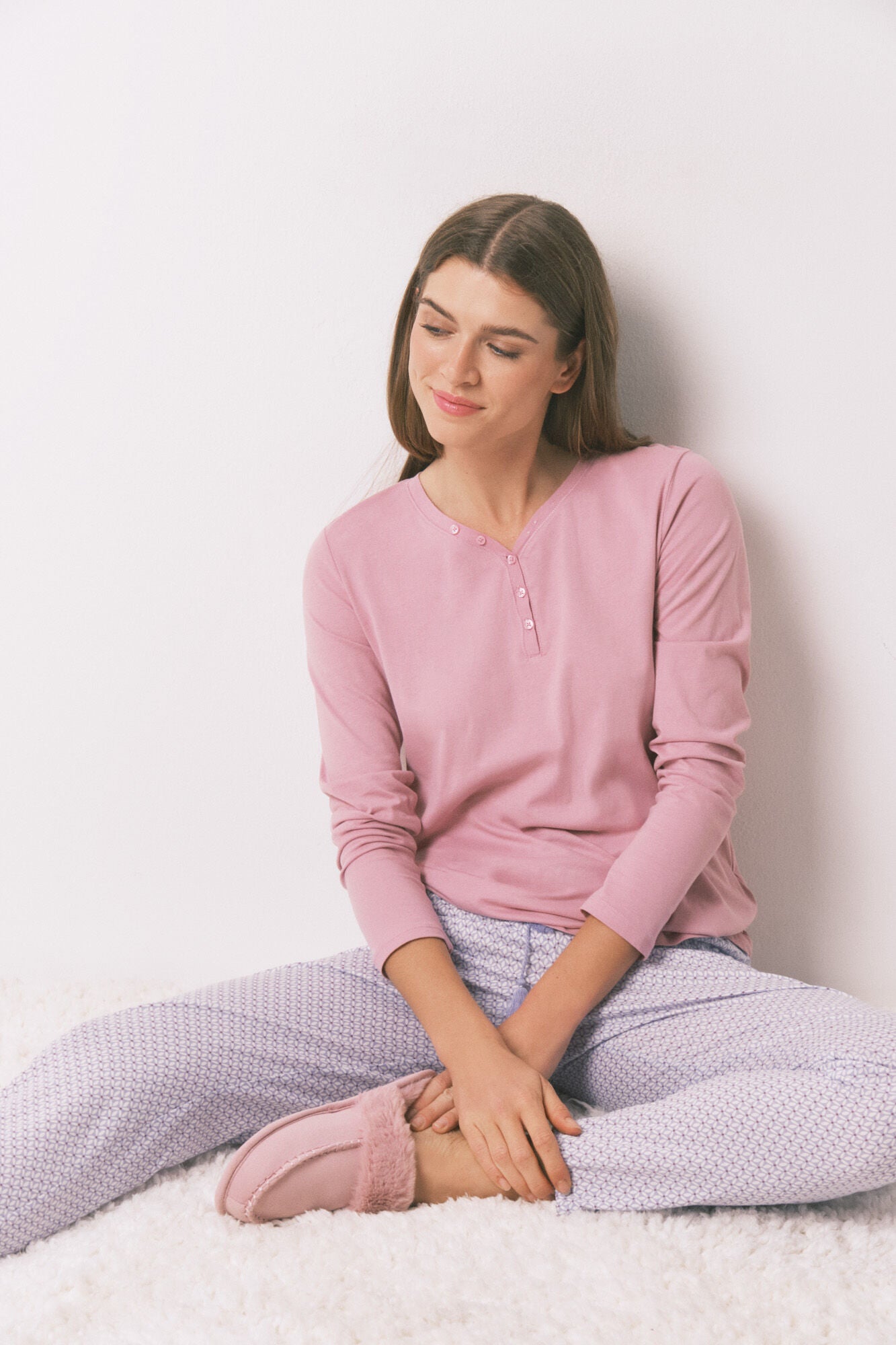 Skinny pants 100% cotton geometric print