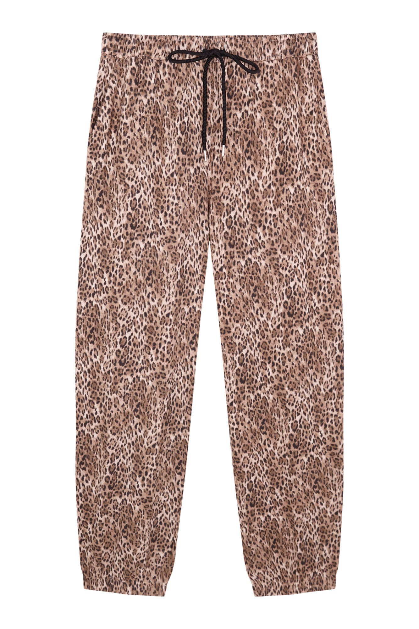 Carrot animal print brown long trousers