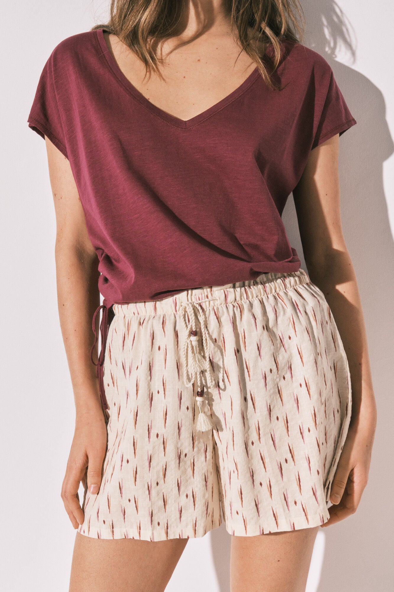 Printed short trousers