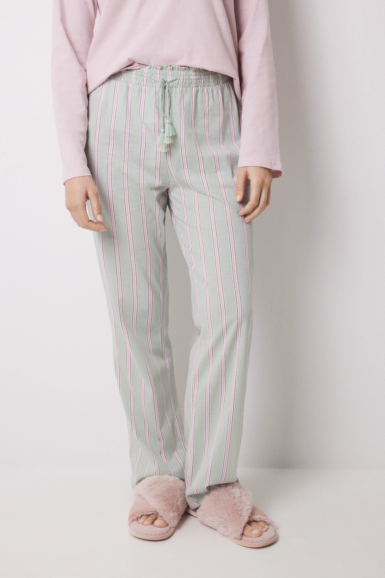 Long pants 100% cotton striped